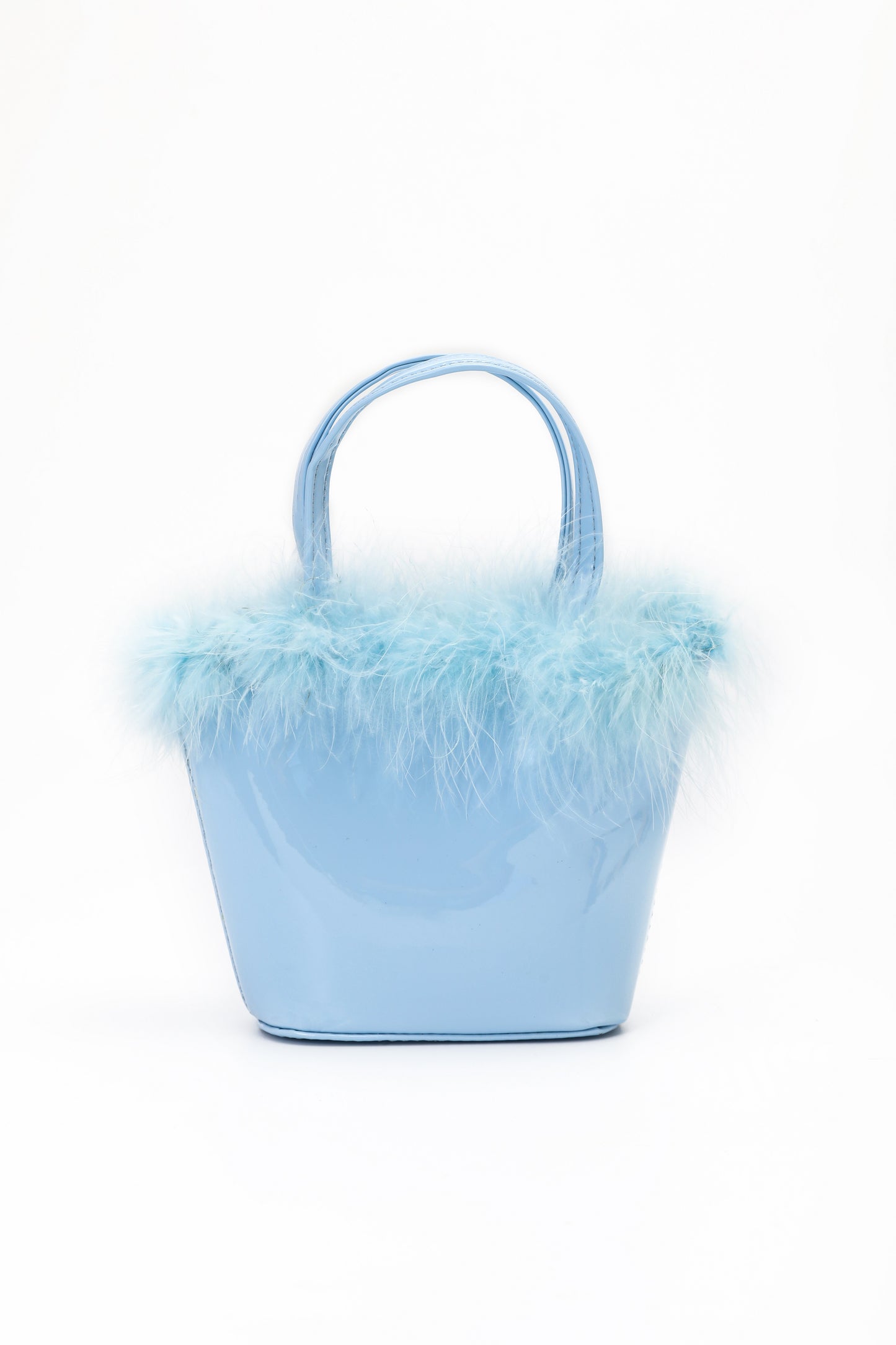 Light Blue Fur Cute Baby Girls Purse