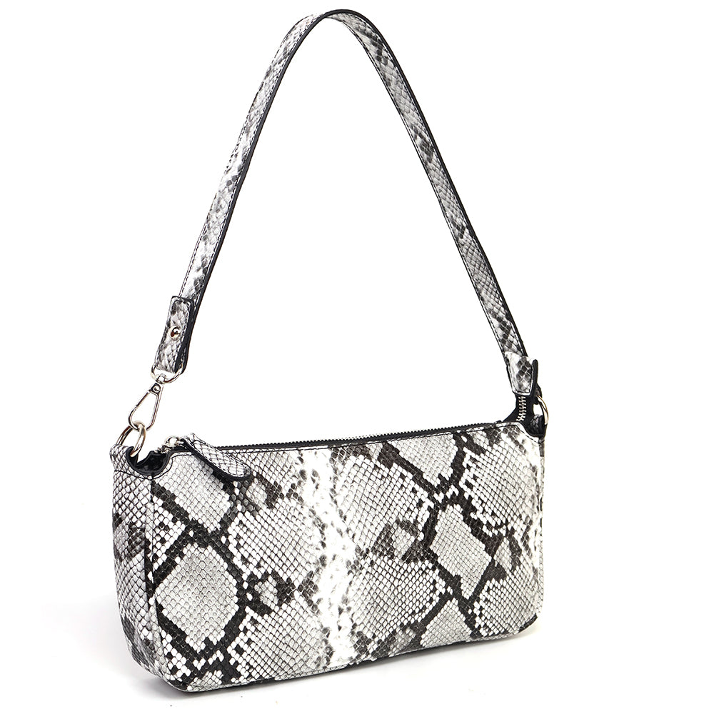 Snakeskin Print Shoulder Bag