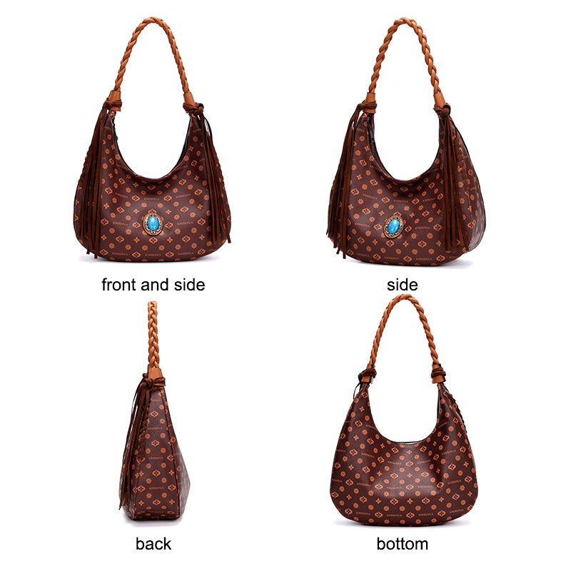 Brown Fringe Women Shoulder Bag