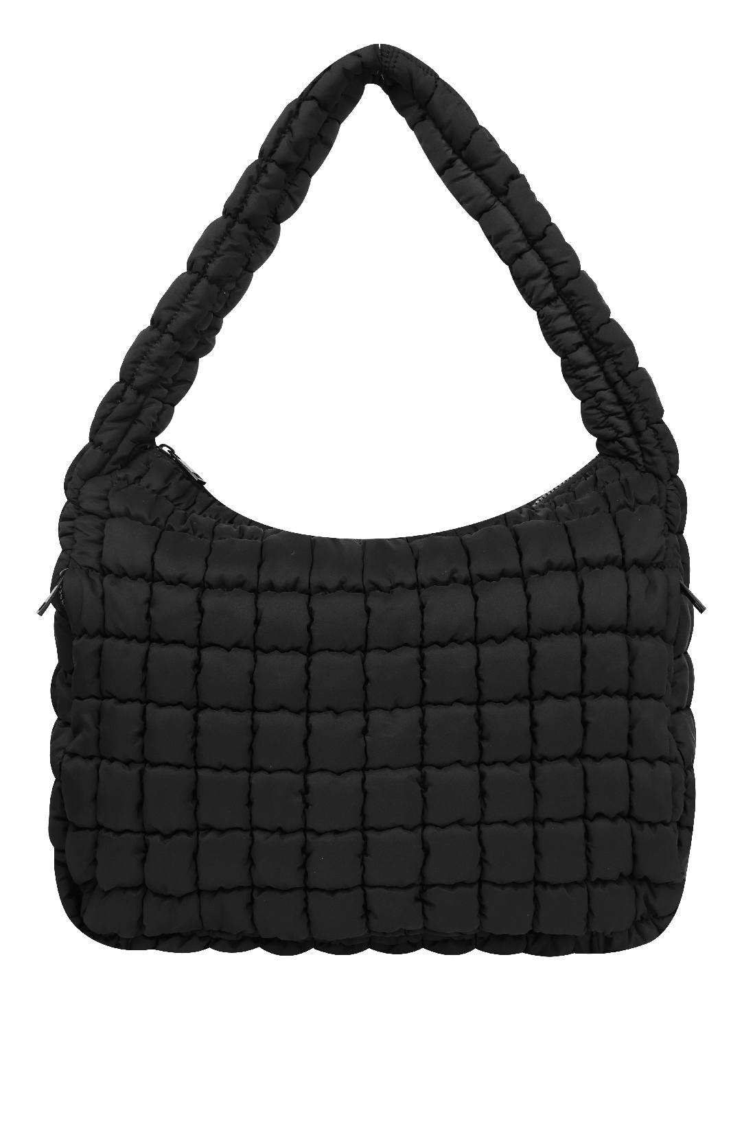 Women Black Puffer Tote Bag