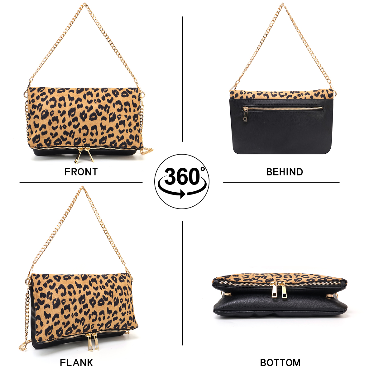 Cheetah Pattern Handbag Crossbody Bag