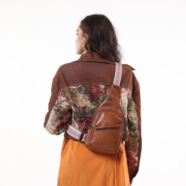Brown Women Western Sling Bag