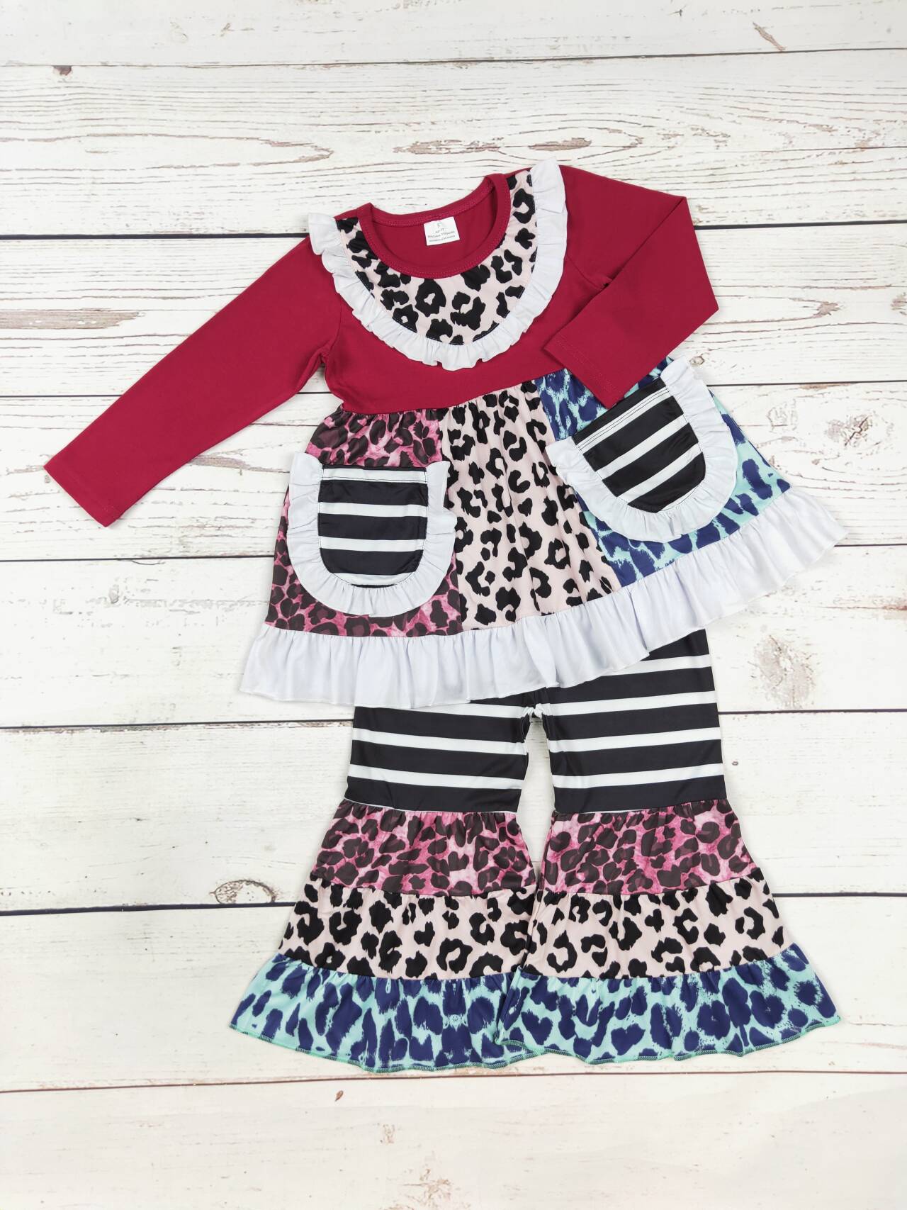 Girls Cheetah Print Set With Pockets