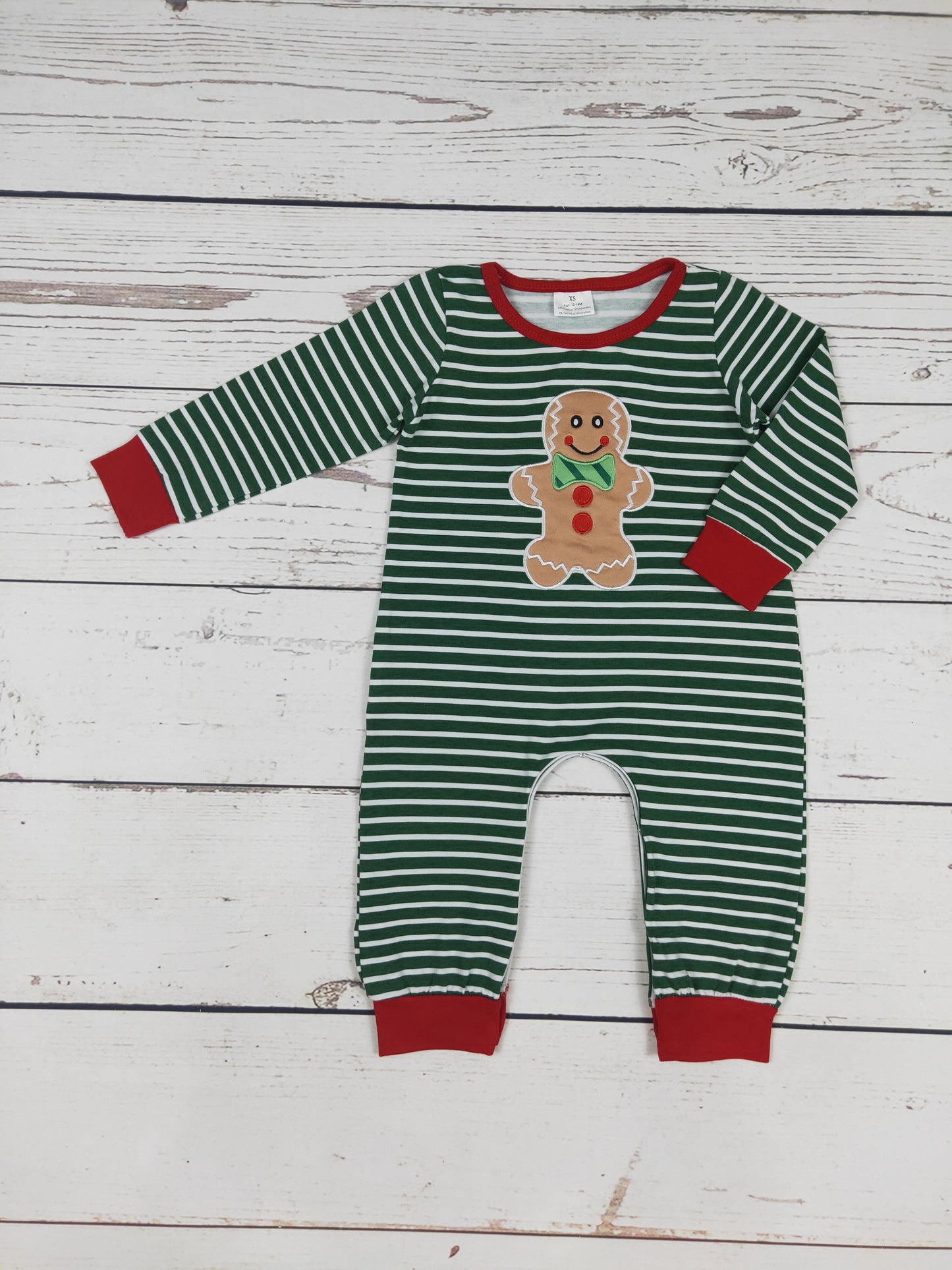 Boy Gingerbread Appliqué Romper