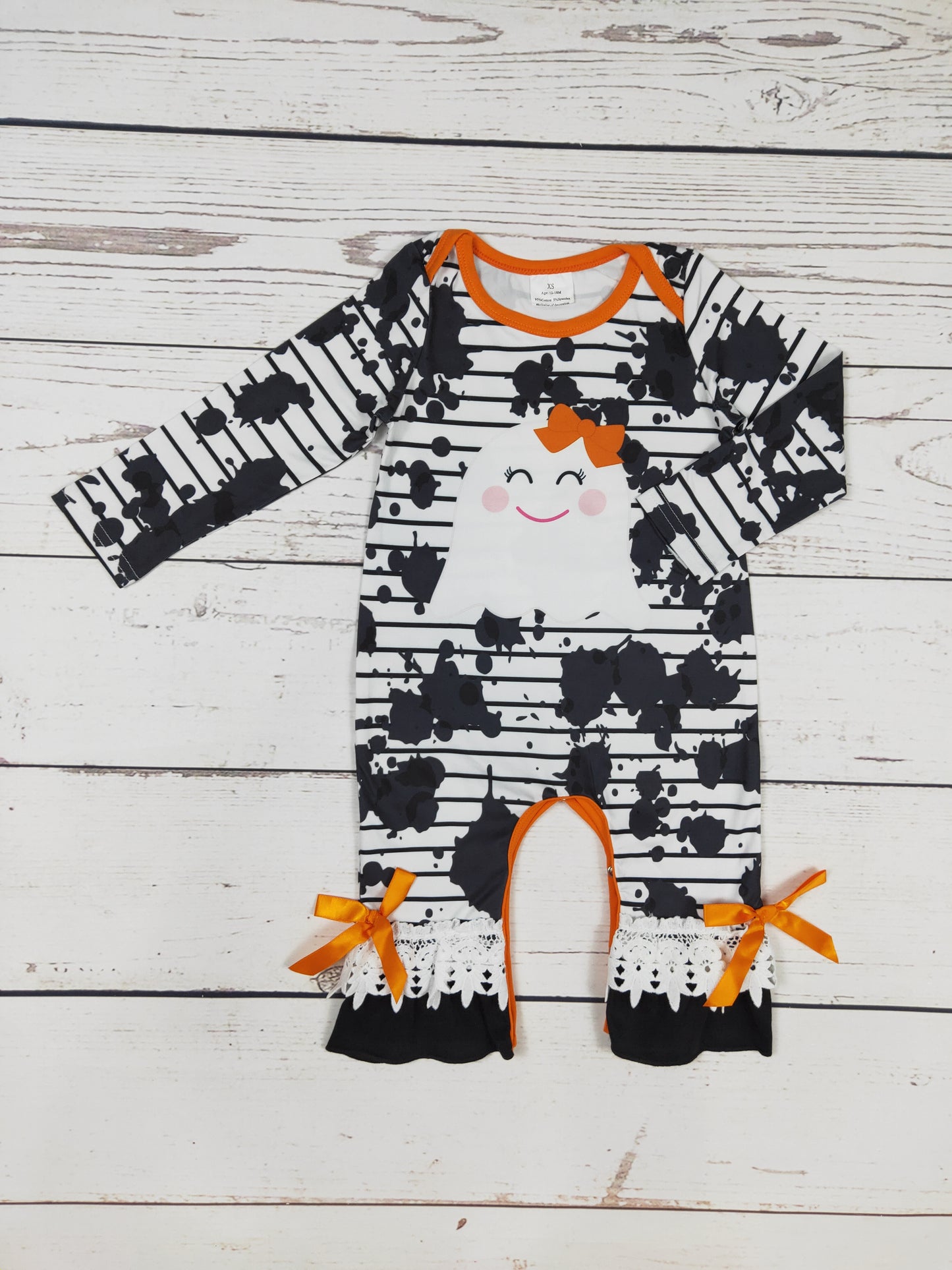 Baby Boo Ghost Halloween romper