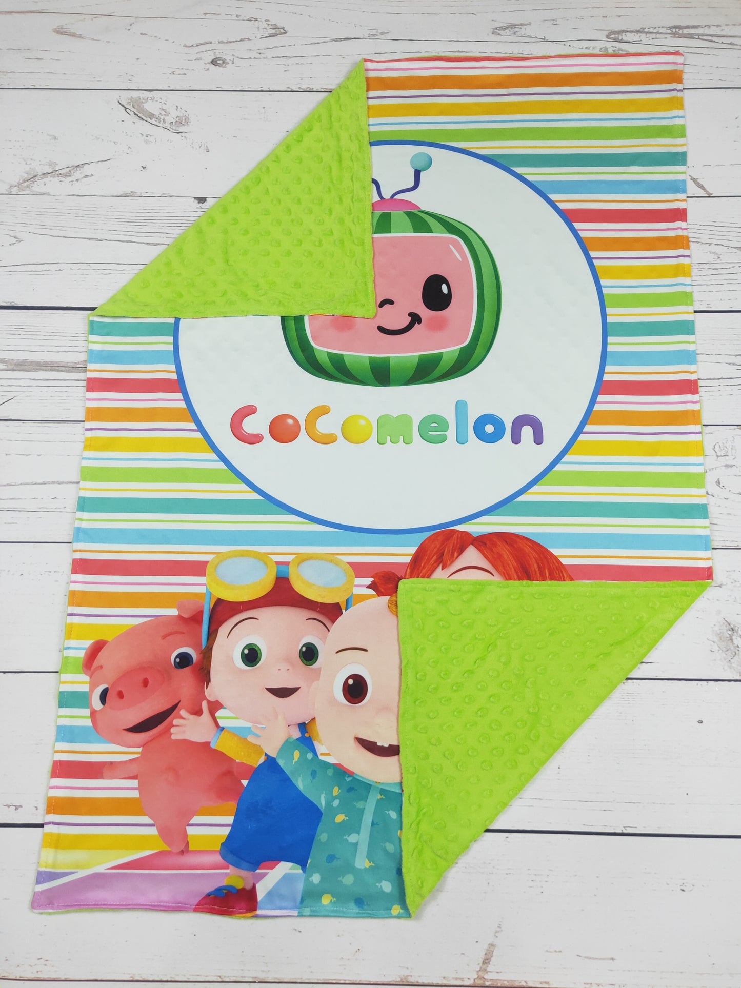 Baby Stripe Character Print Blanket