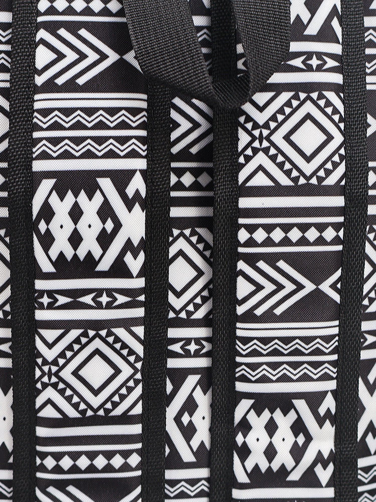 Black Aztec Print Cooler Insulated Bag