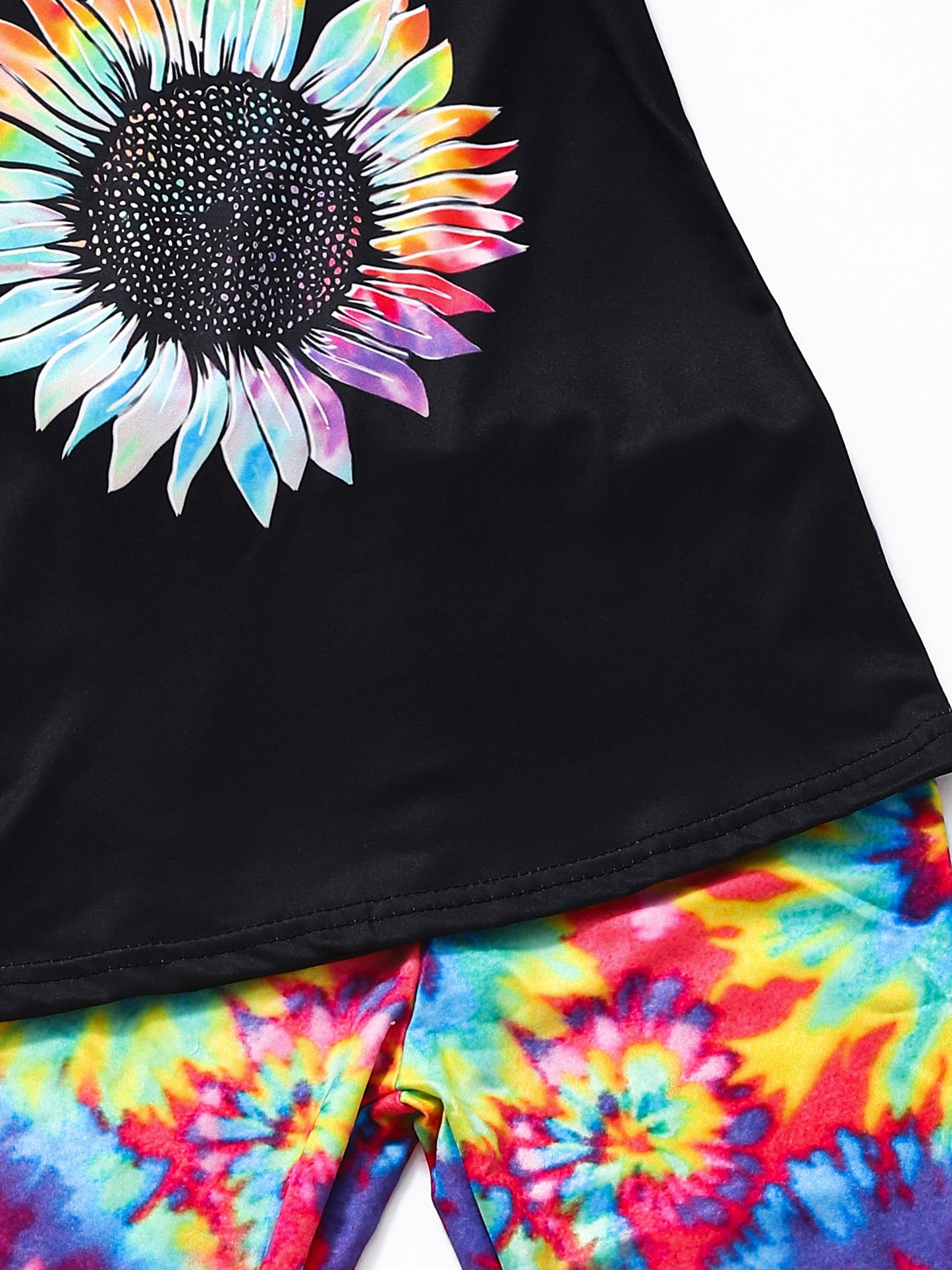 Girls Tie Dye Sunflower Sets