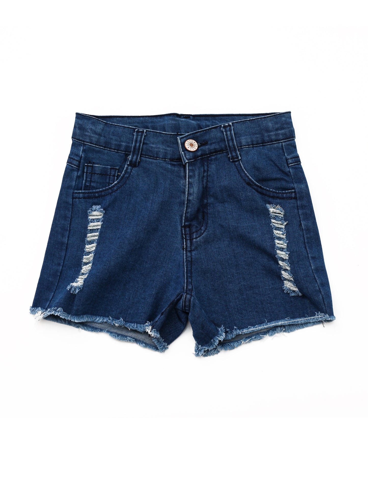Kids Distressed Hem Denim Shorts