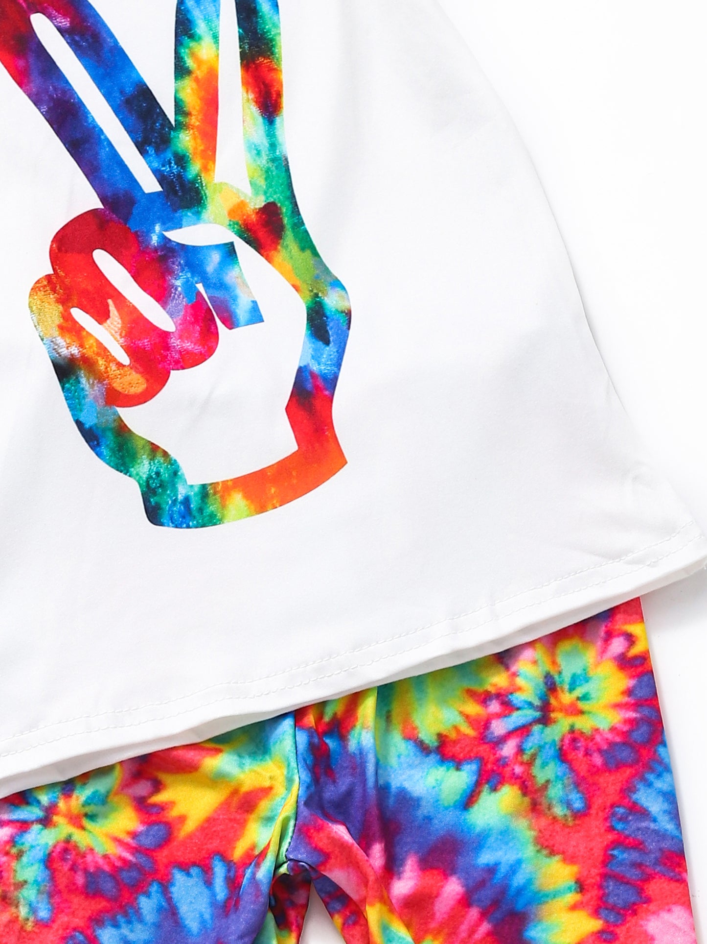 Girls Tie Dye Peace Sets