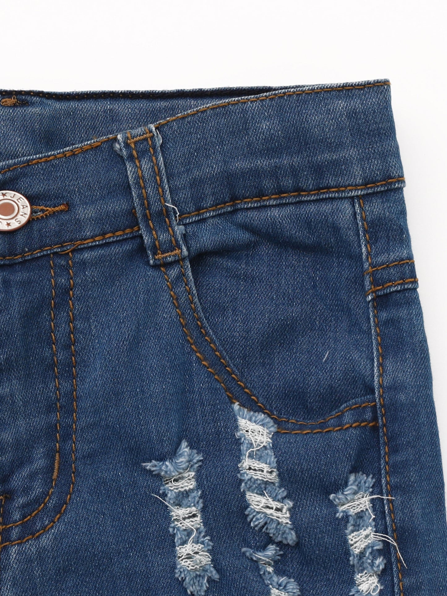 Girls Distressed Denim Shorts