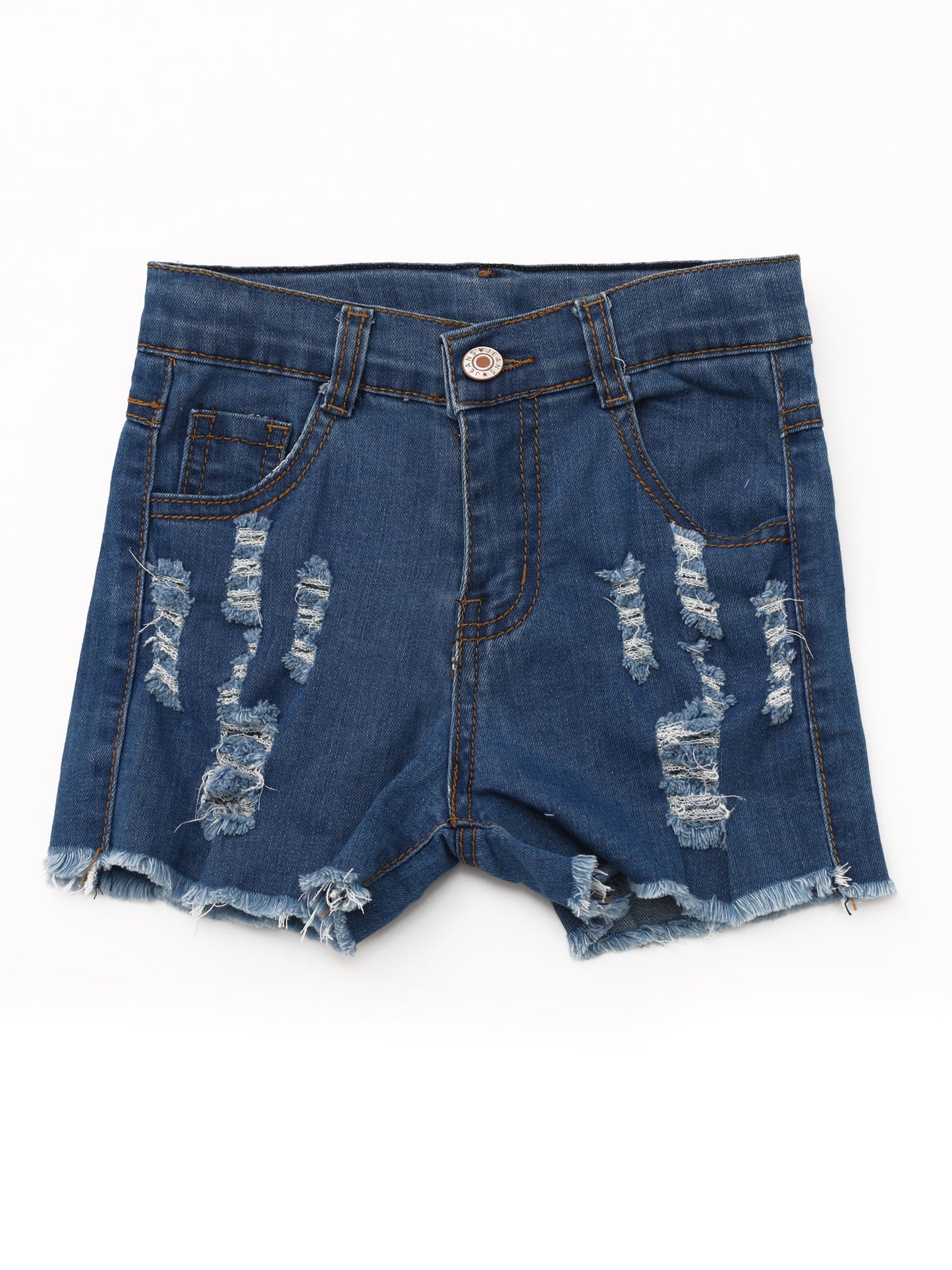 Girls Distressed Denim Shorts
