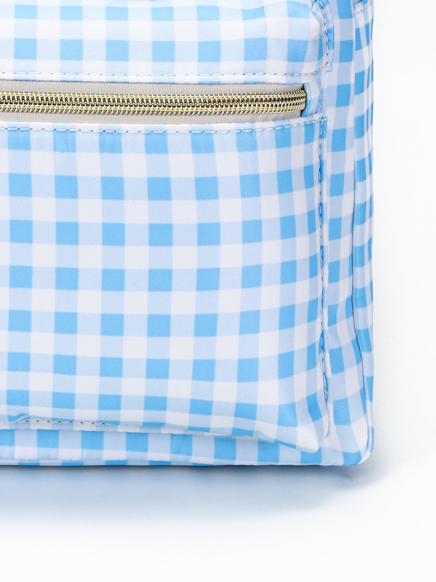 Sky Blue Plaid Boys Backpack