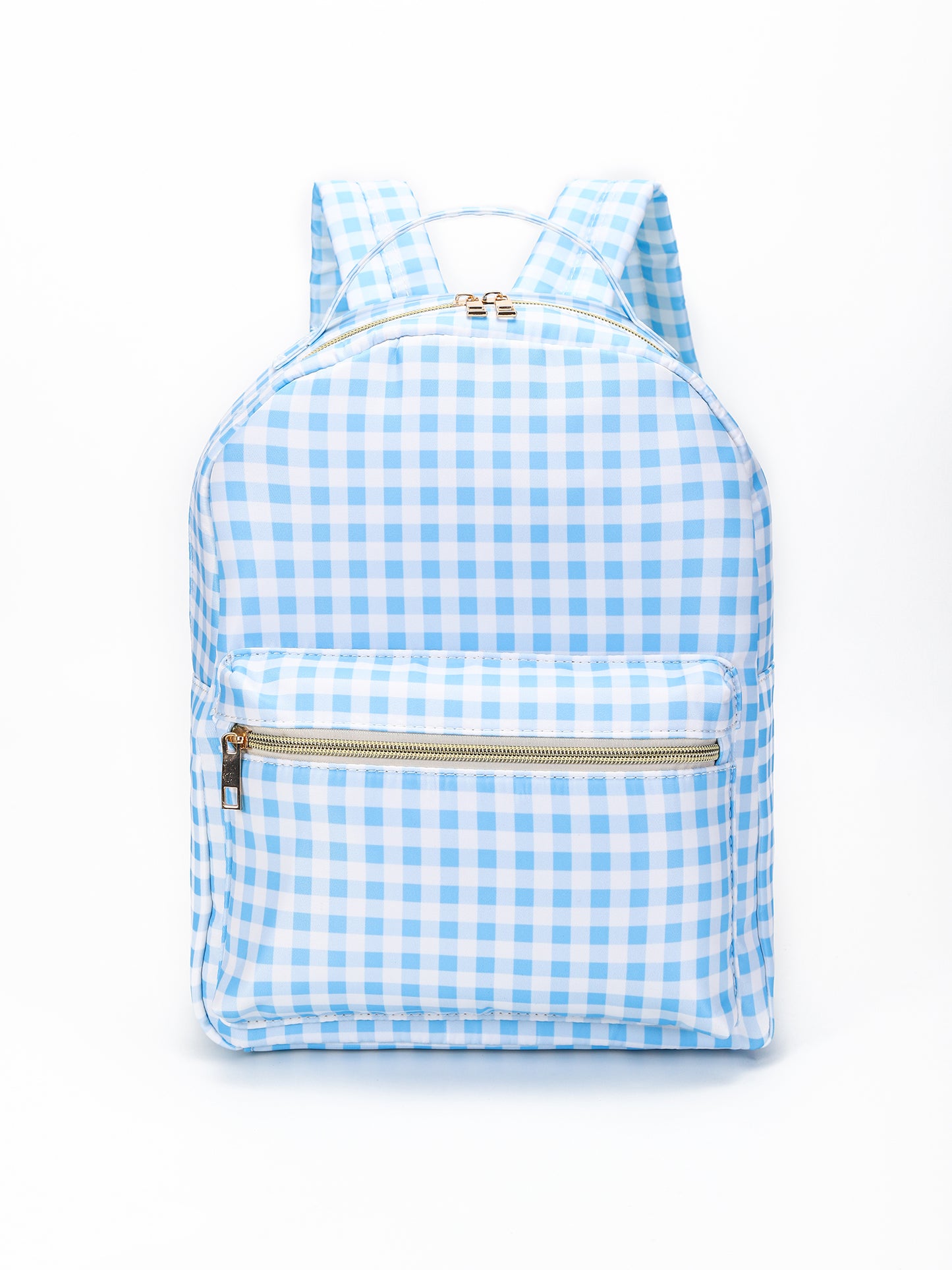 Sky Blue Plaid Boys Backpack