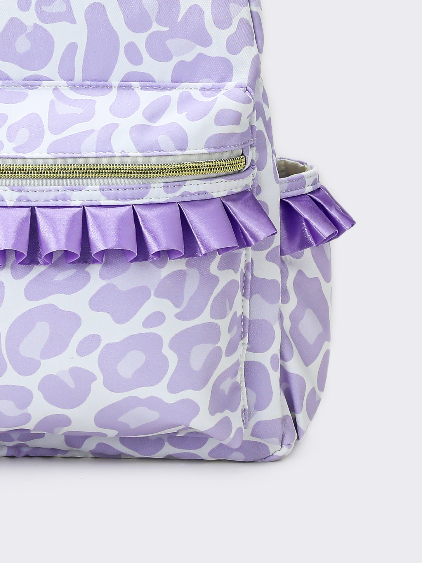 Cheetah Printed Girls Ruffle Backpack