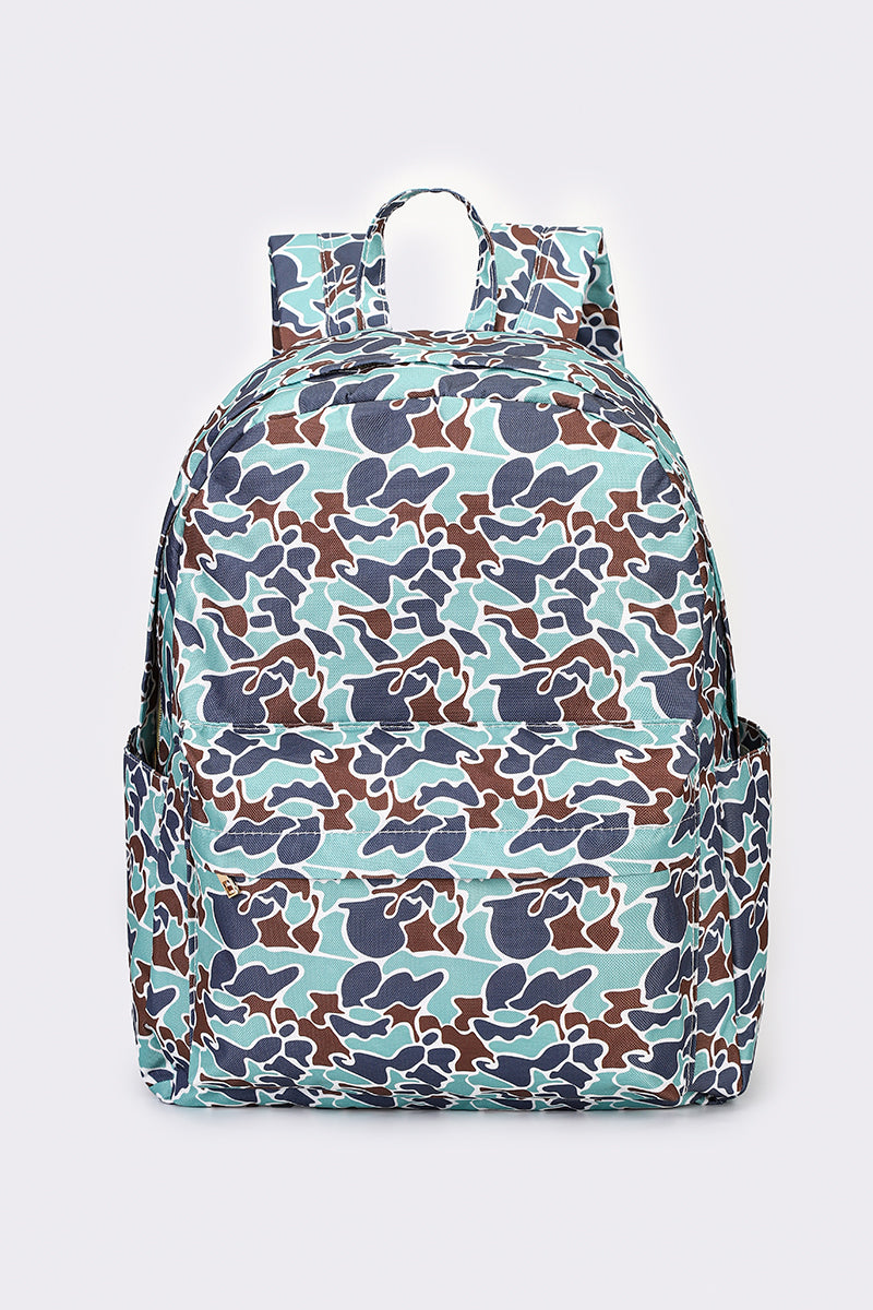 Camouflage Print Kids Canvas Backpack