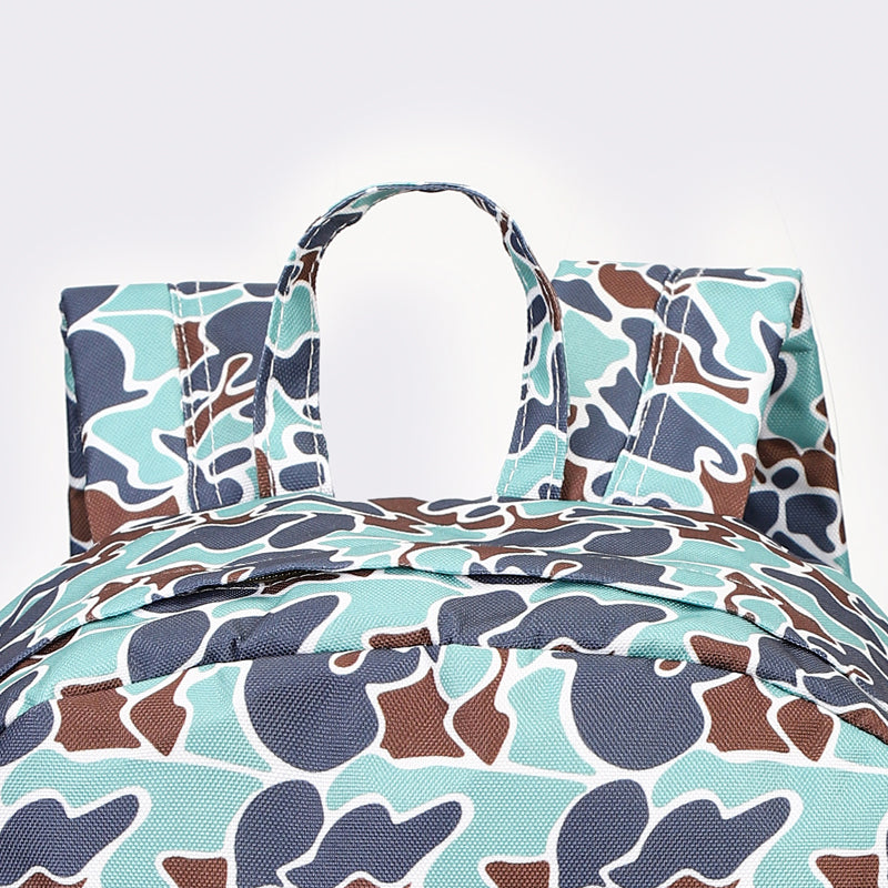 Camouflage Print Kids Canvas Backpack