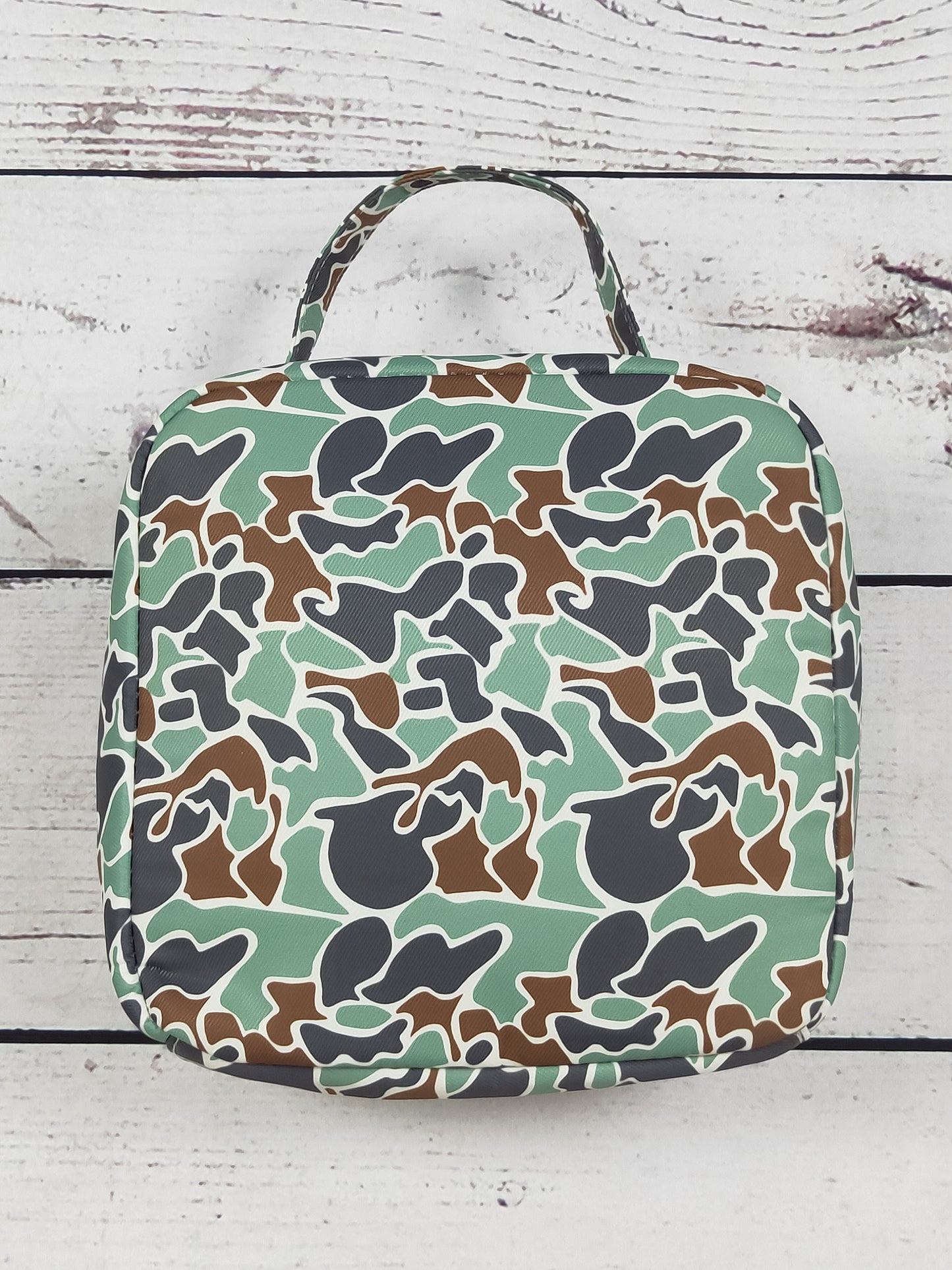 Camouflage Duck Printed Canvas Lunch Boxes Bag