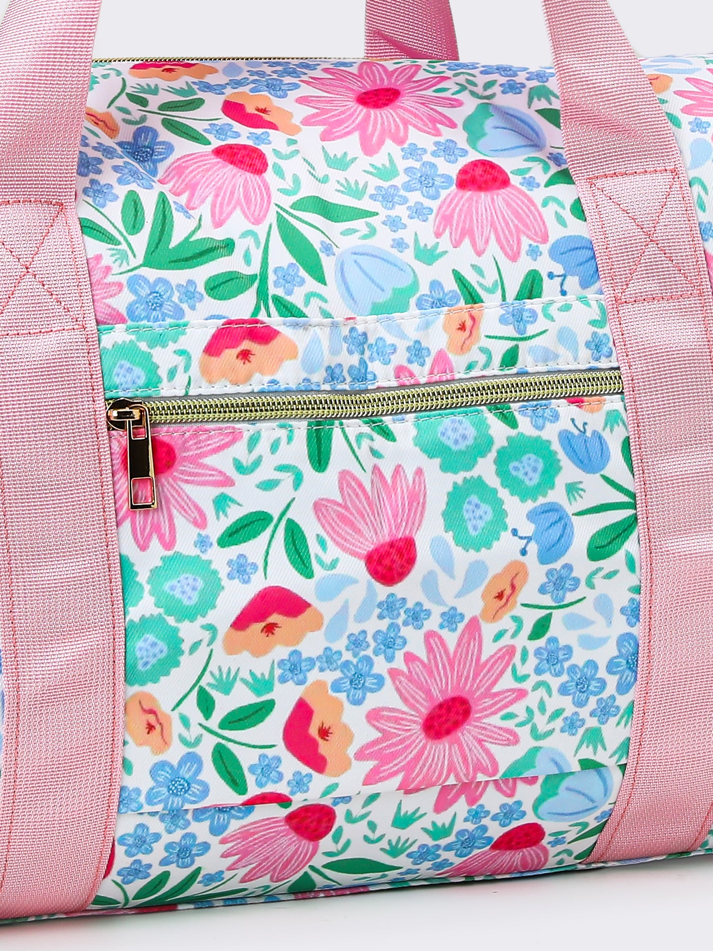 Women Floral Printed Canvas Duffel Bag