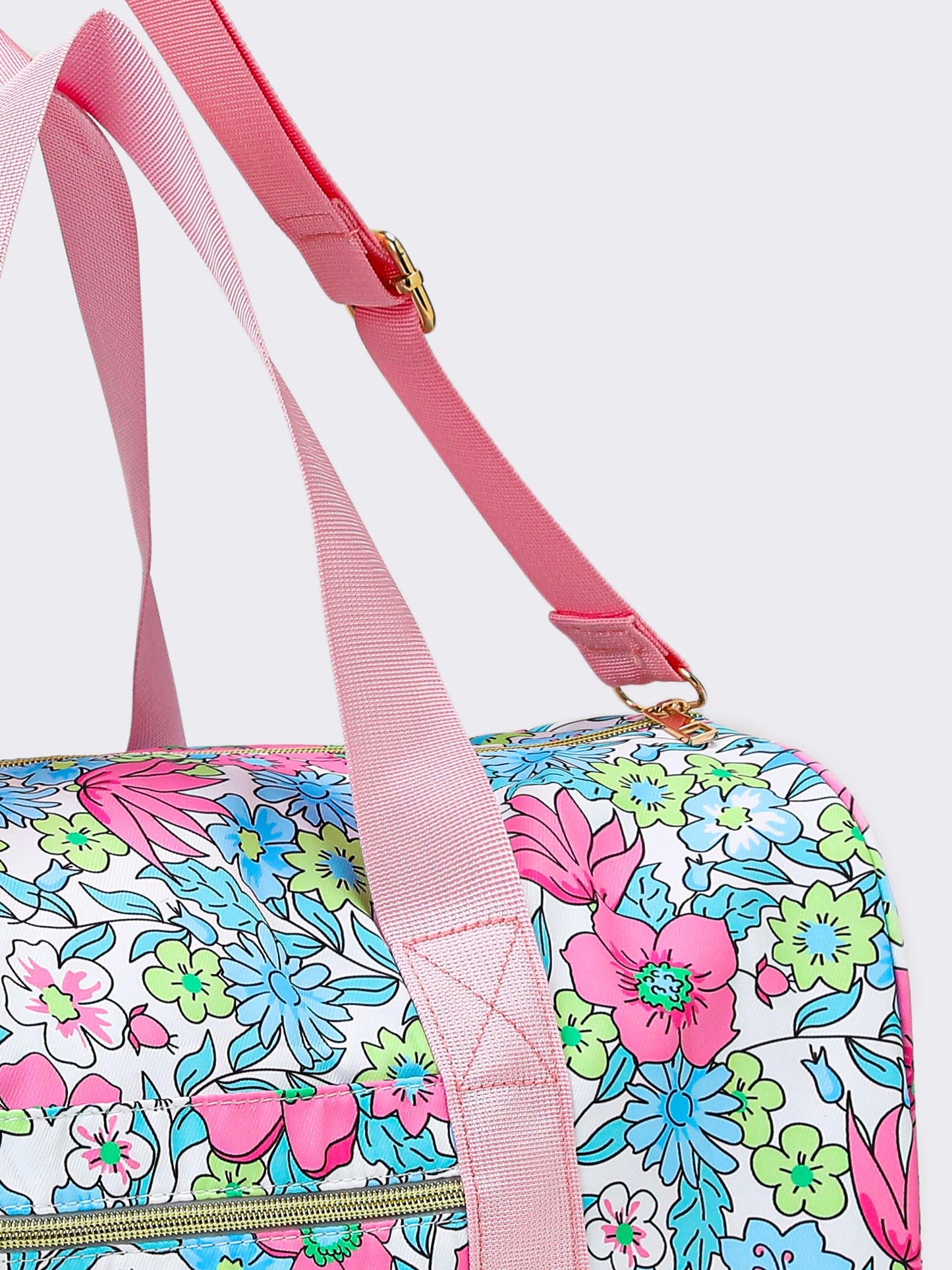 Women Floral Pattern Canvas Travel Bag
