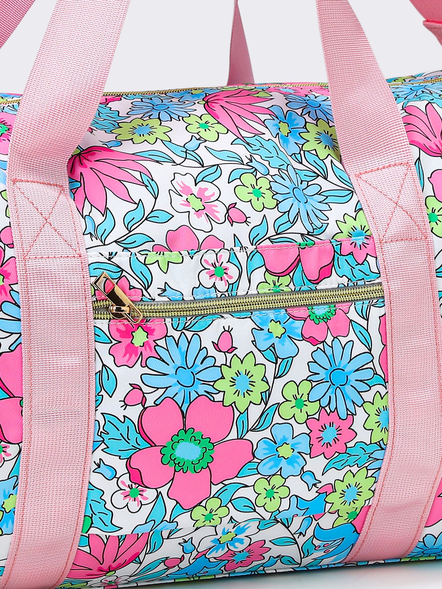 Women Floral Pattern Canvas Travel Bag