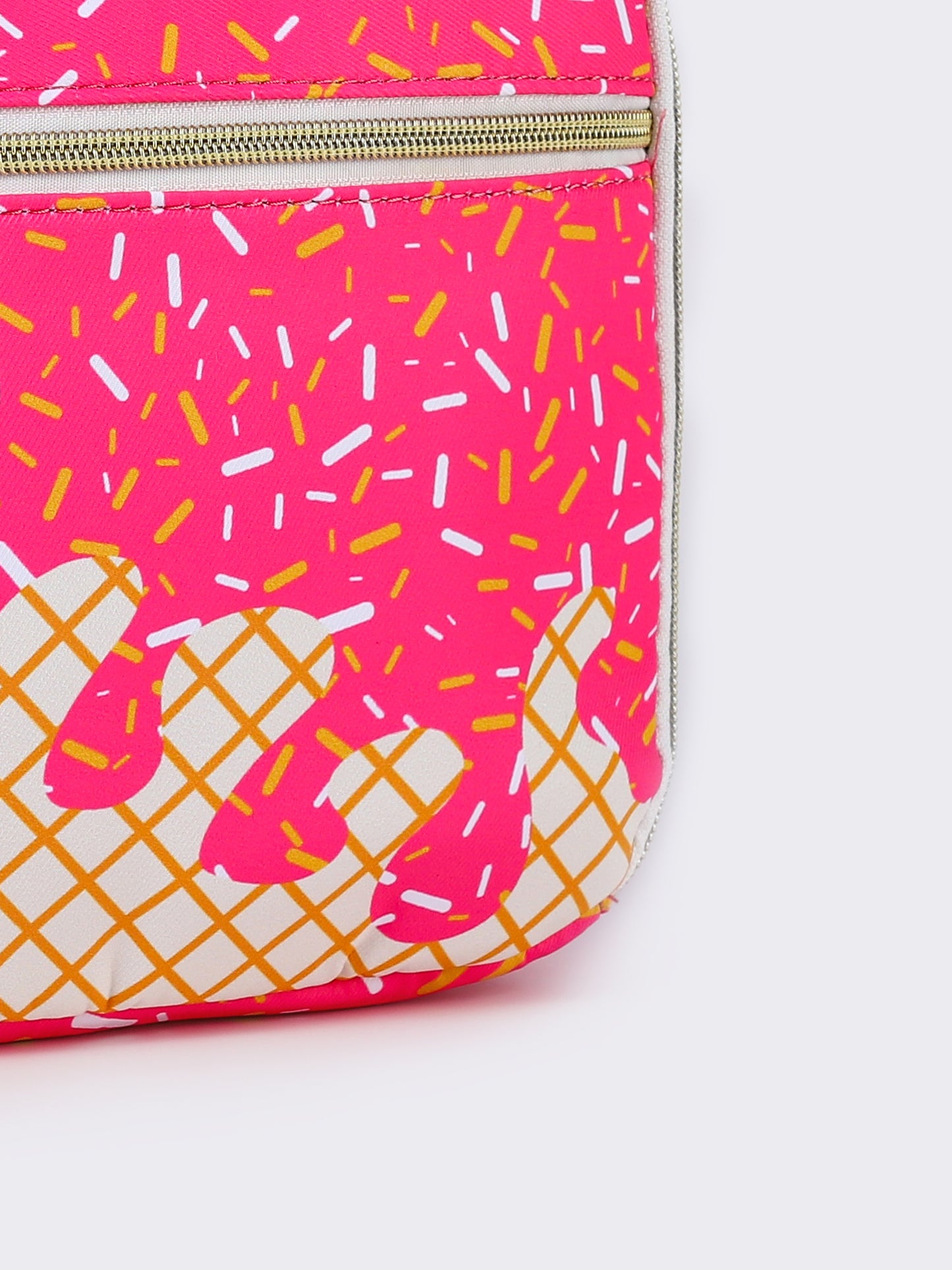 Pink Ice Cream Drip Canvas Lunch Boxes Bag