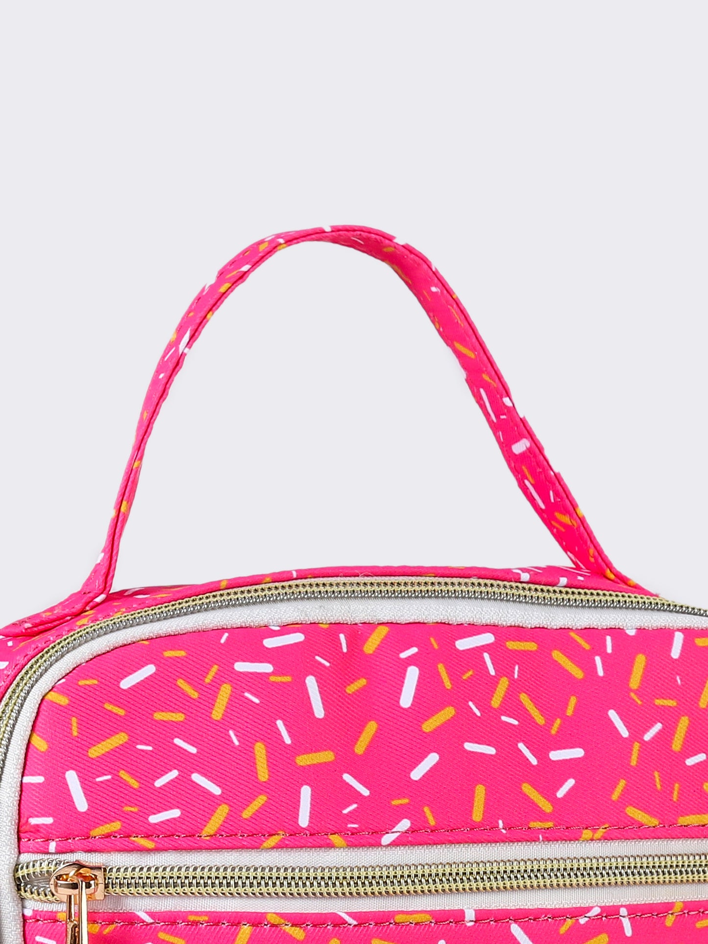 Pink Ice Cream Drip Canvas Lunch Boxes Bag