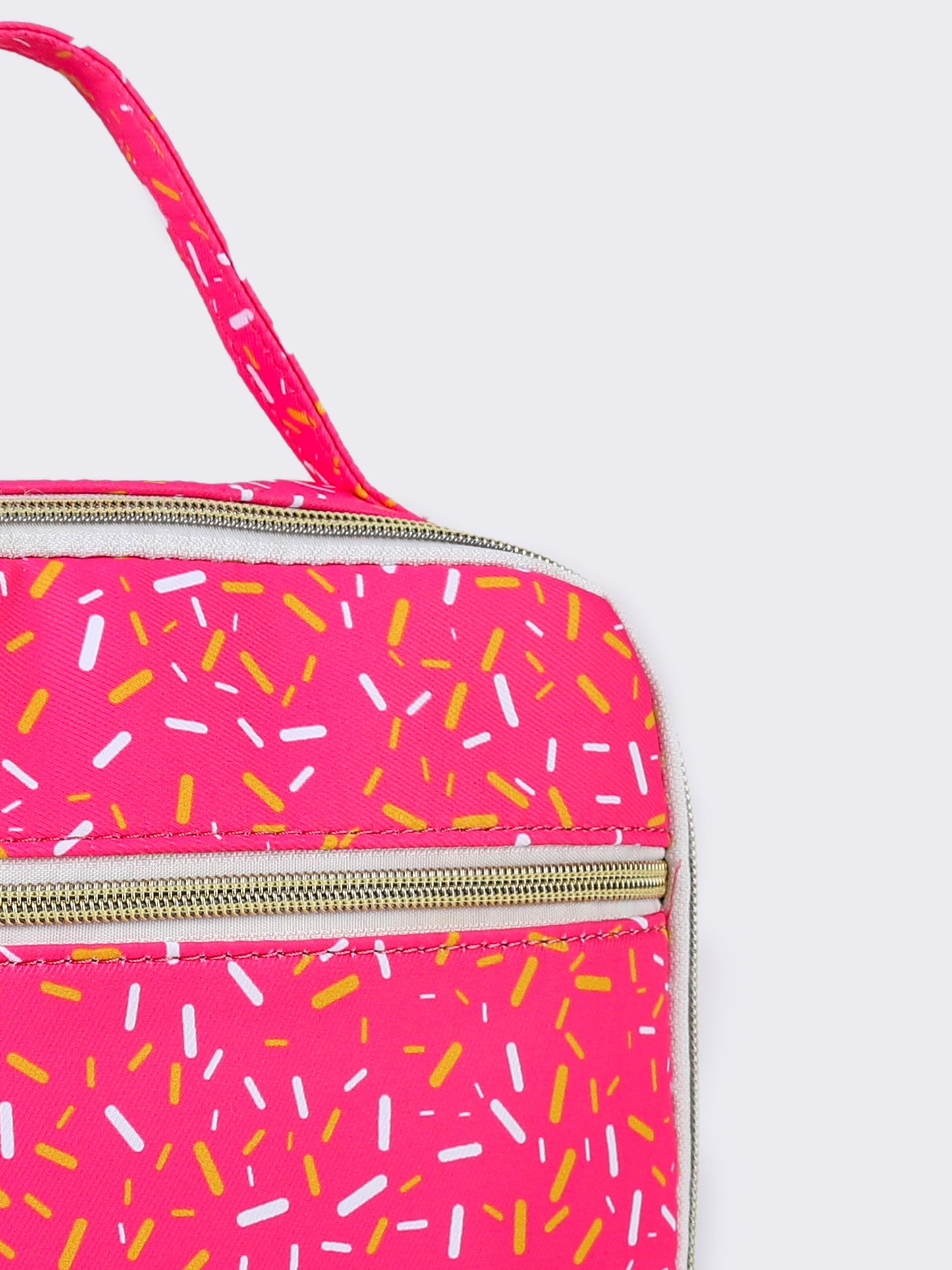 Pink Ice Cream Drip Canvas Lunch Boxes Bag