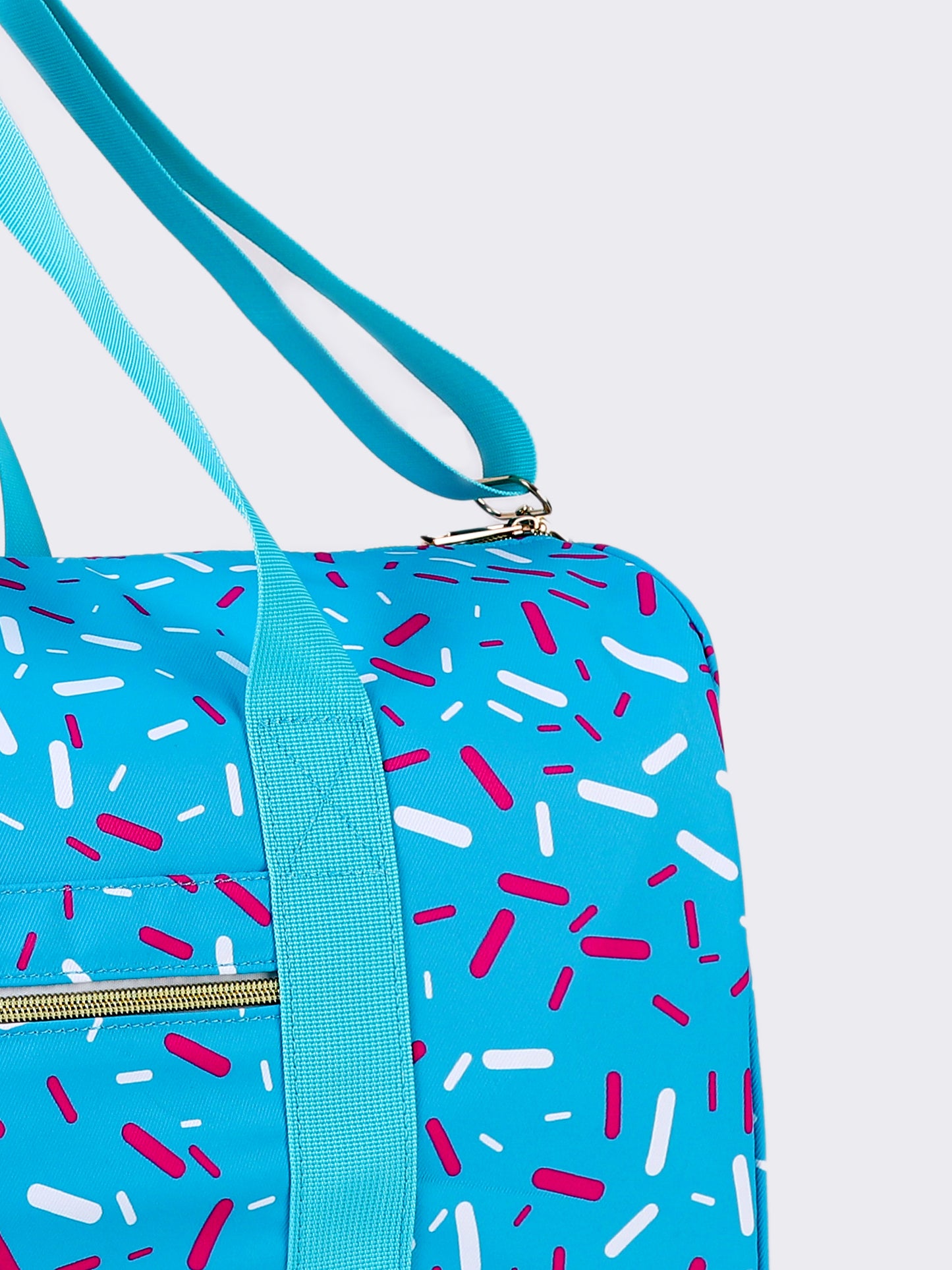 Blue Ice Cream Drip Pattern Canvas Duffle Bag