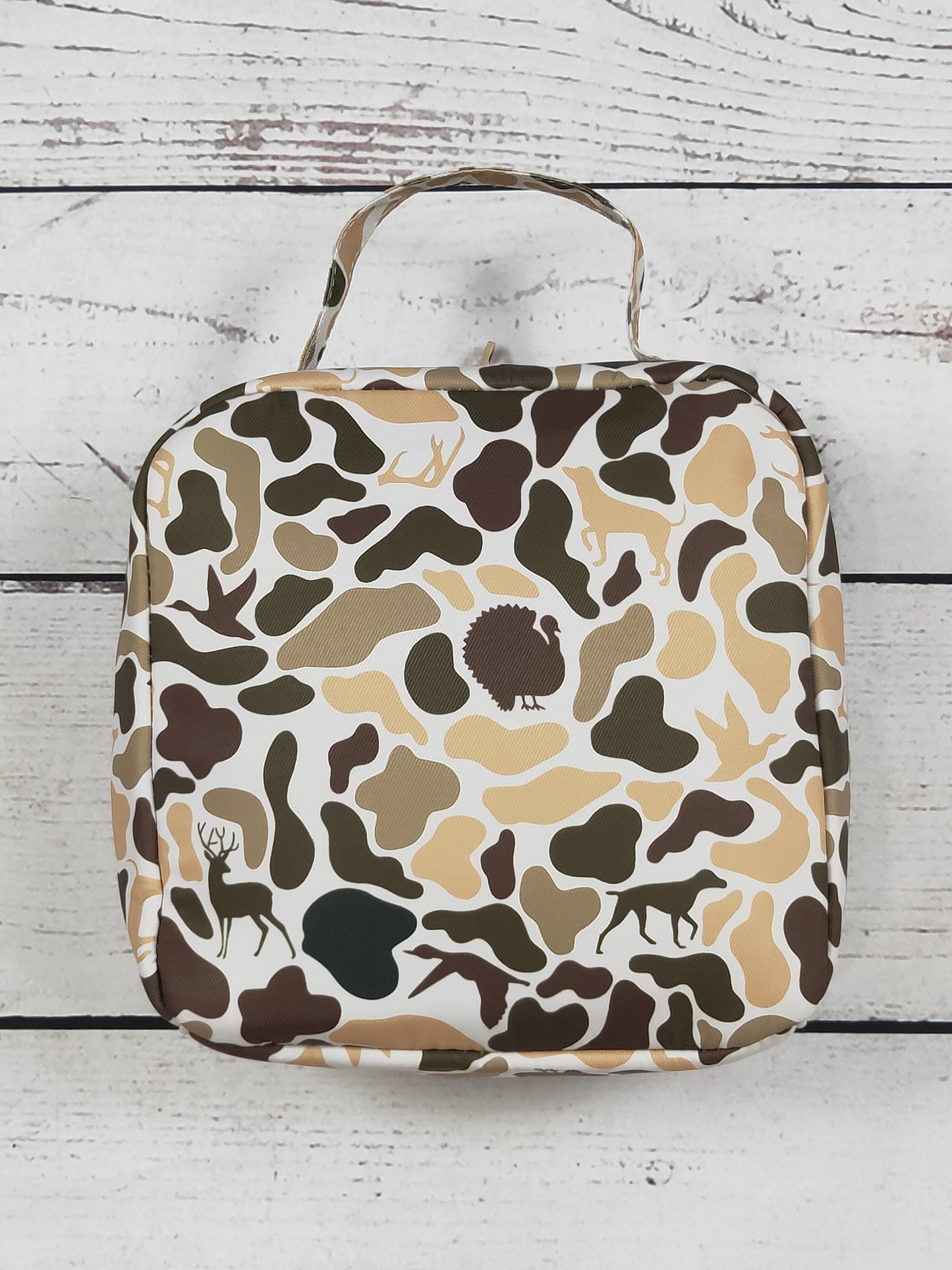 Camouflage Hunting Printed Canvas Lunch Boxes Bag
