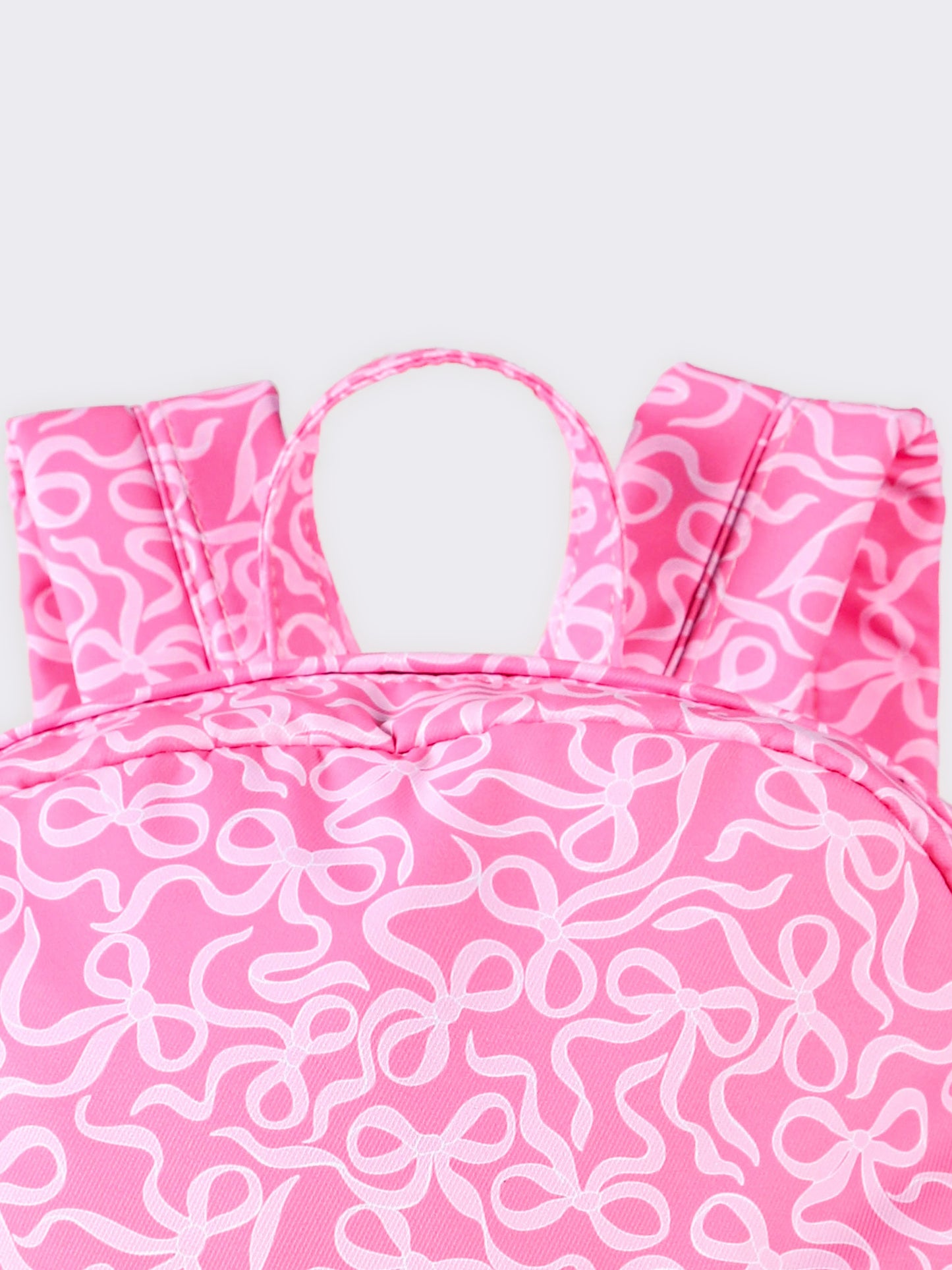 Gingham Ruffle Bow Printed Girls Backpack