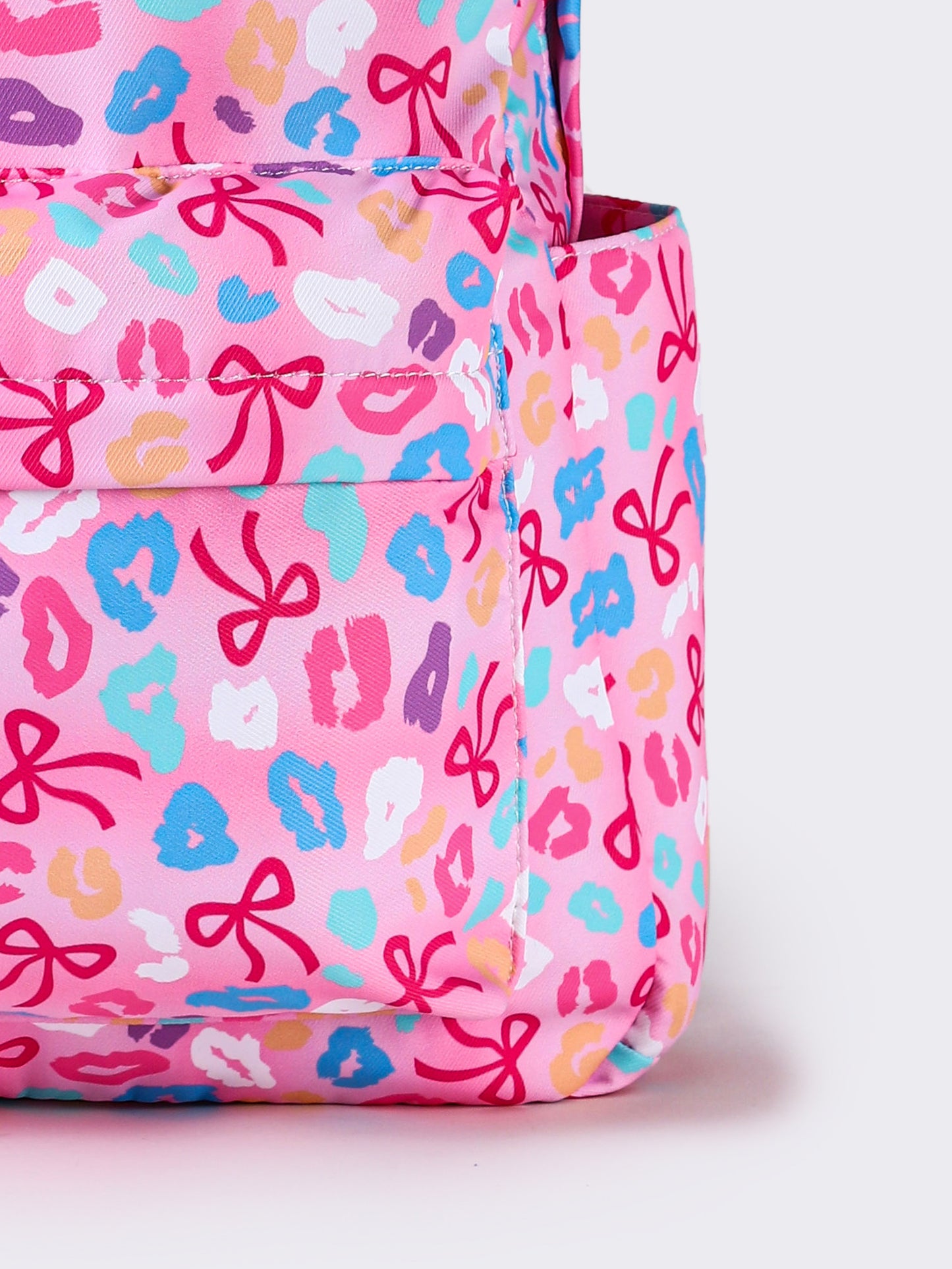 Cheetah Bow Printed Girls Backpack