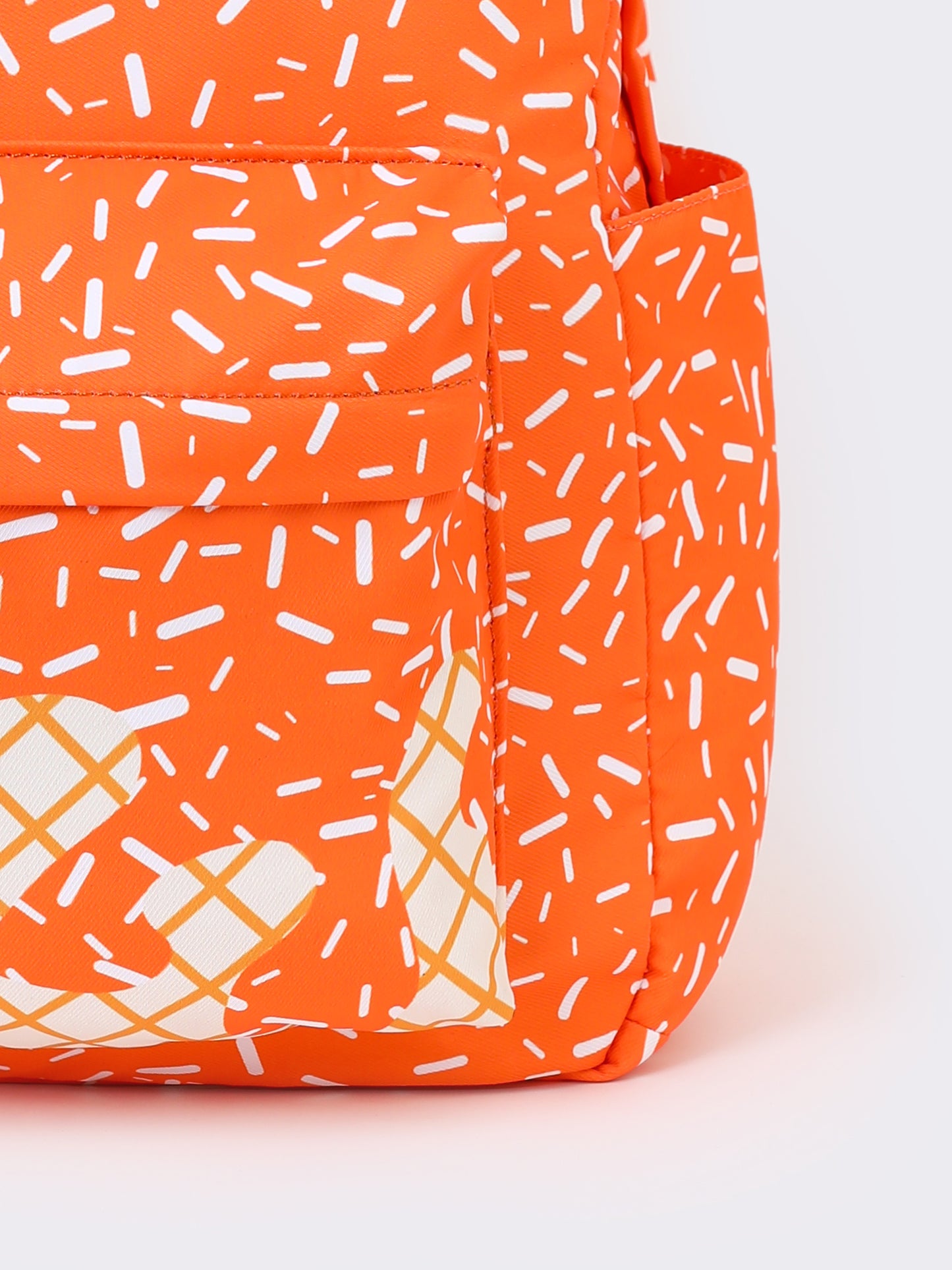 Orange Ice Cream Drip Kids Book Backpack