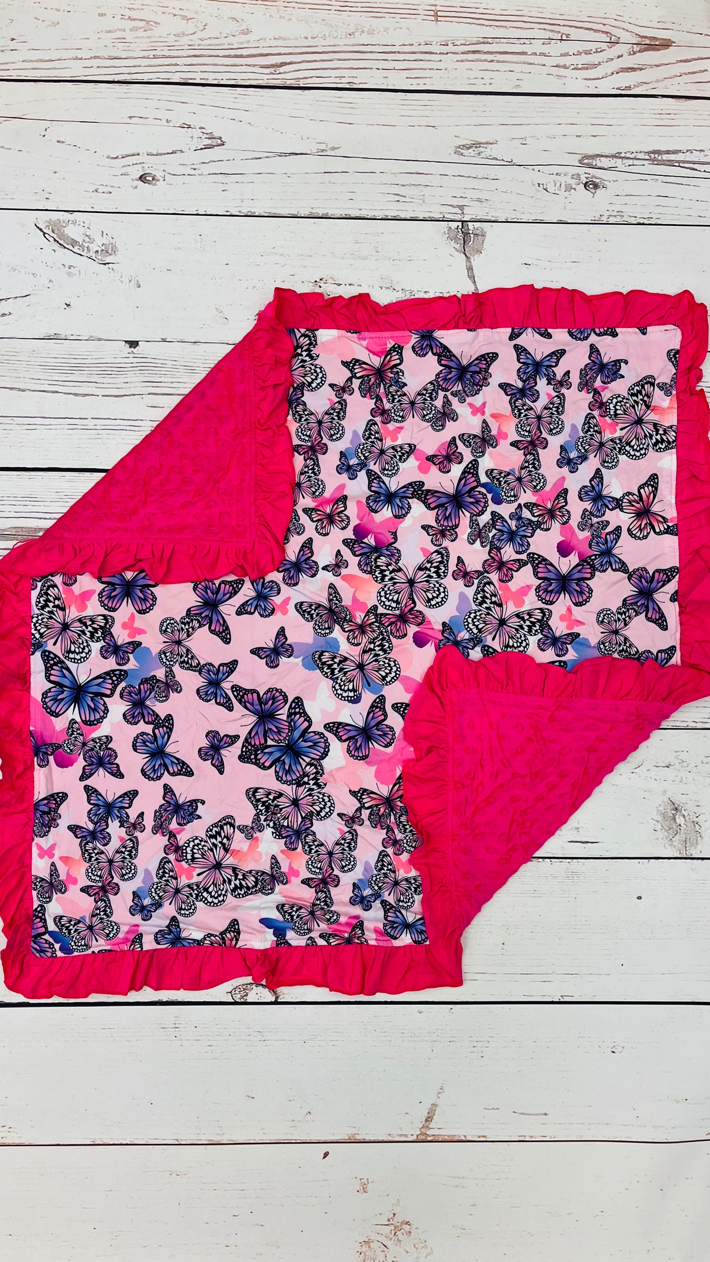 Baby Ruffle Butterfly Blanket