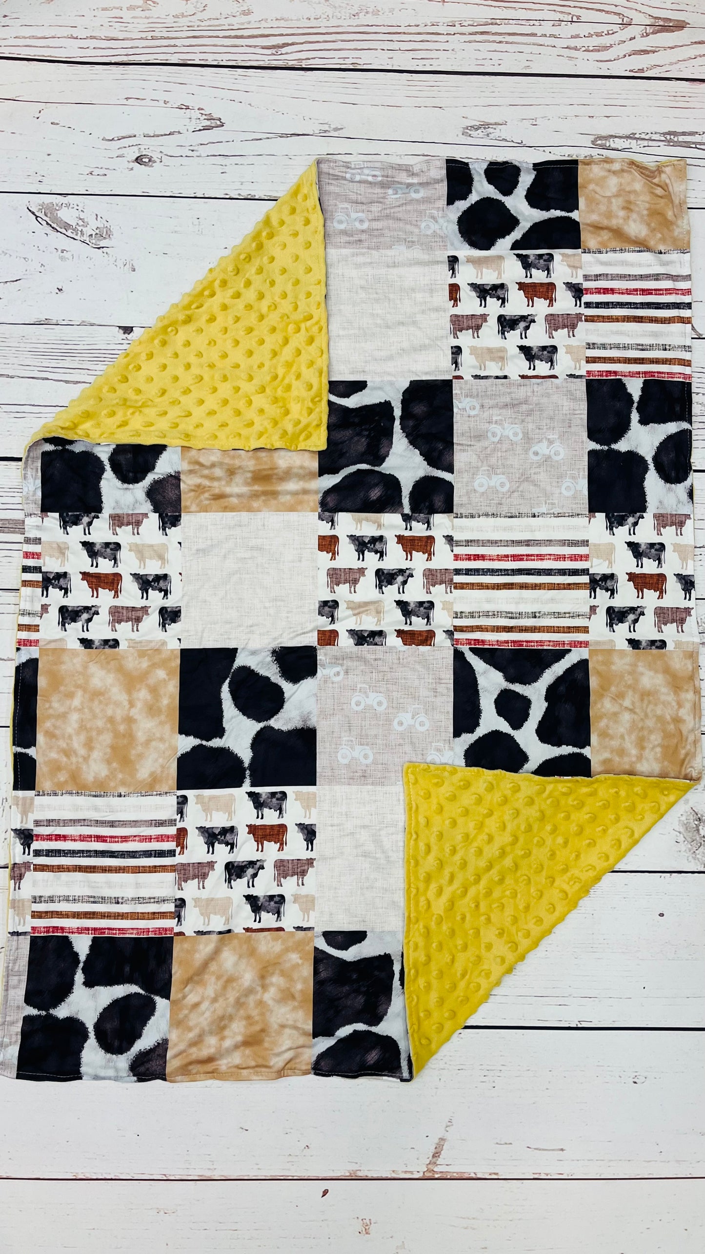 Baby Cows Patchwork Blanket