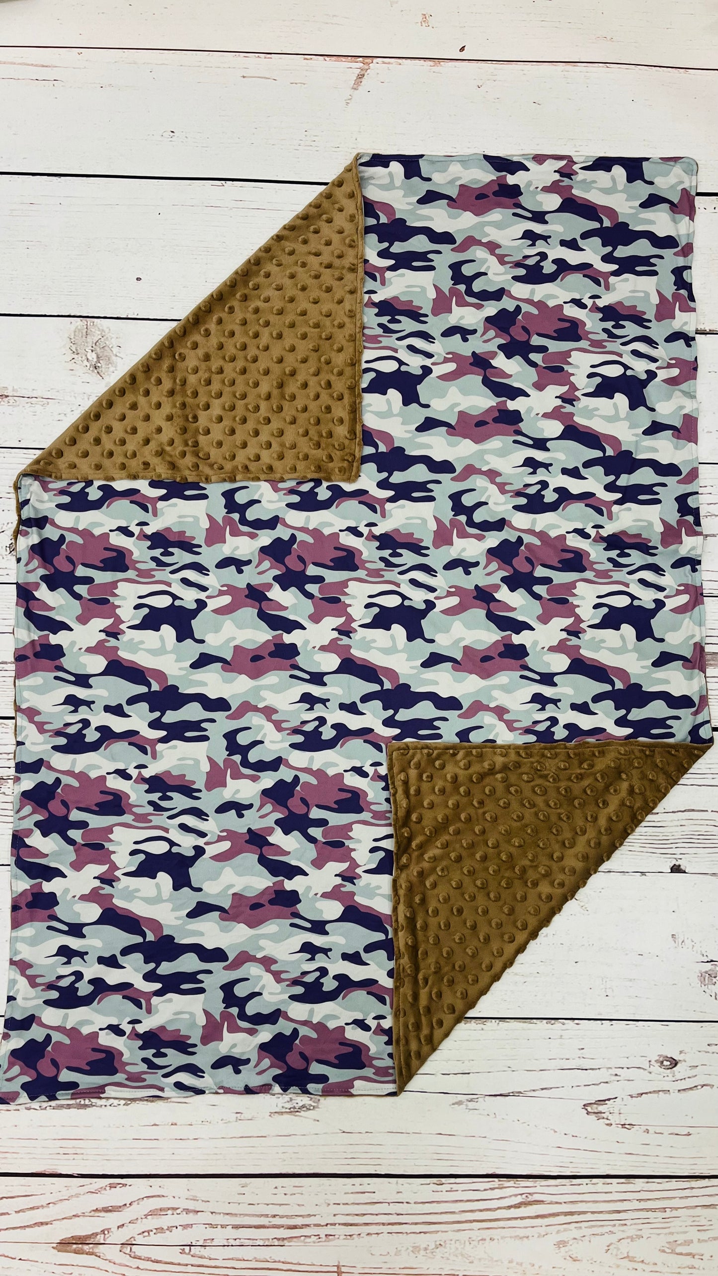 Camouflage Minky Baby Blanket