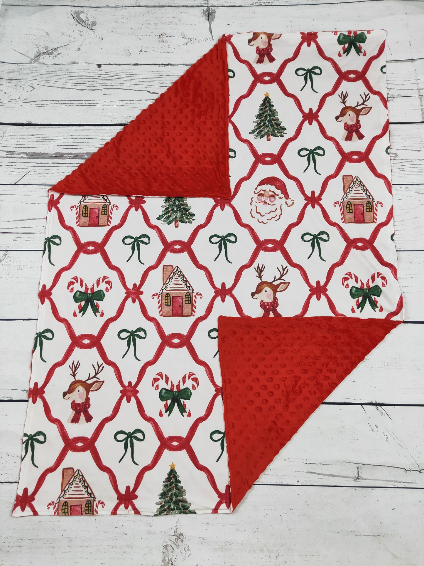 Baby Girls Red Christmas Blanket