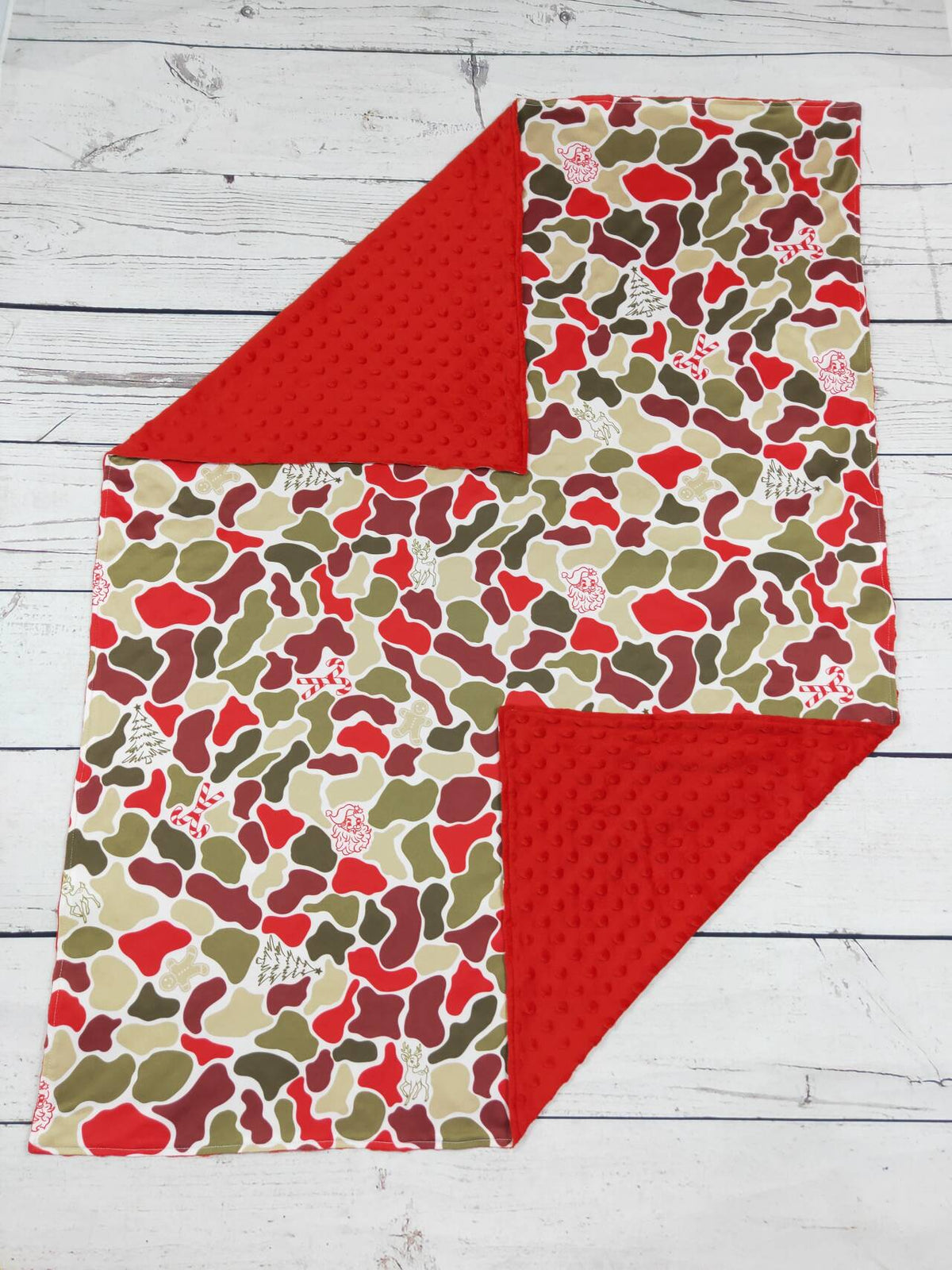 Camouflage Printed Baby Girls Christmas Blanket