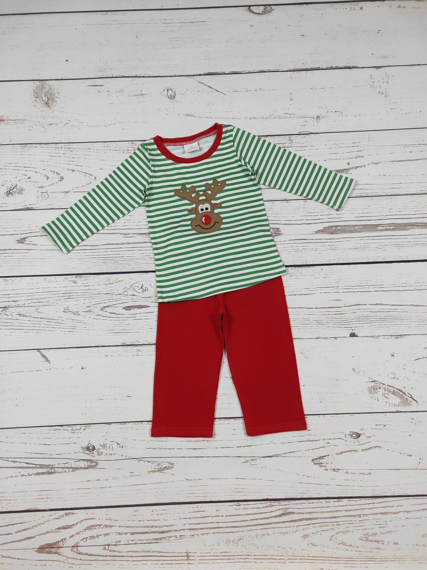 Boys Deer Embroidery Christmas Clothing