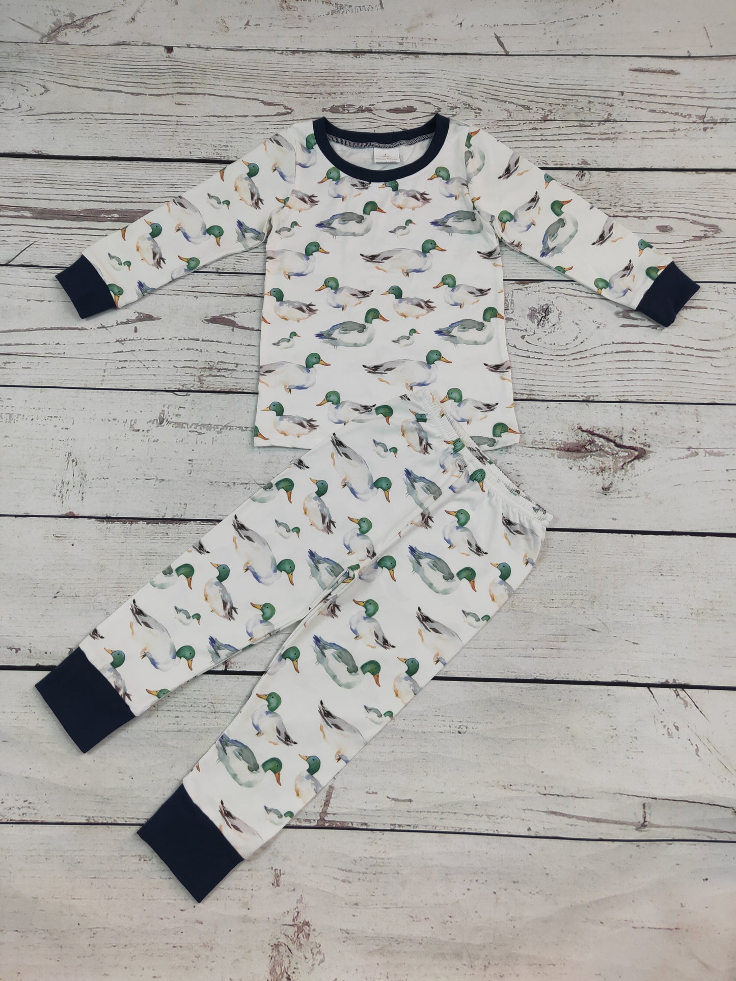 Baby Boys Duck Printed Two Pieces Sleepwear set