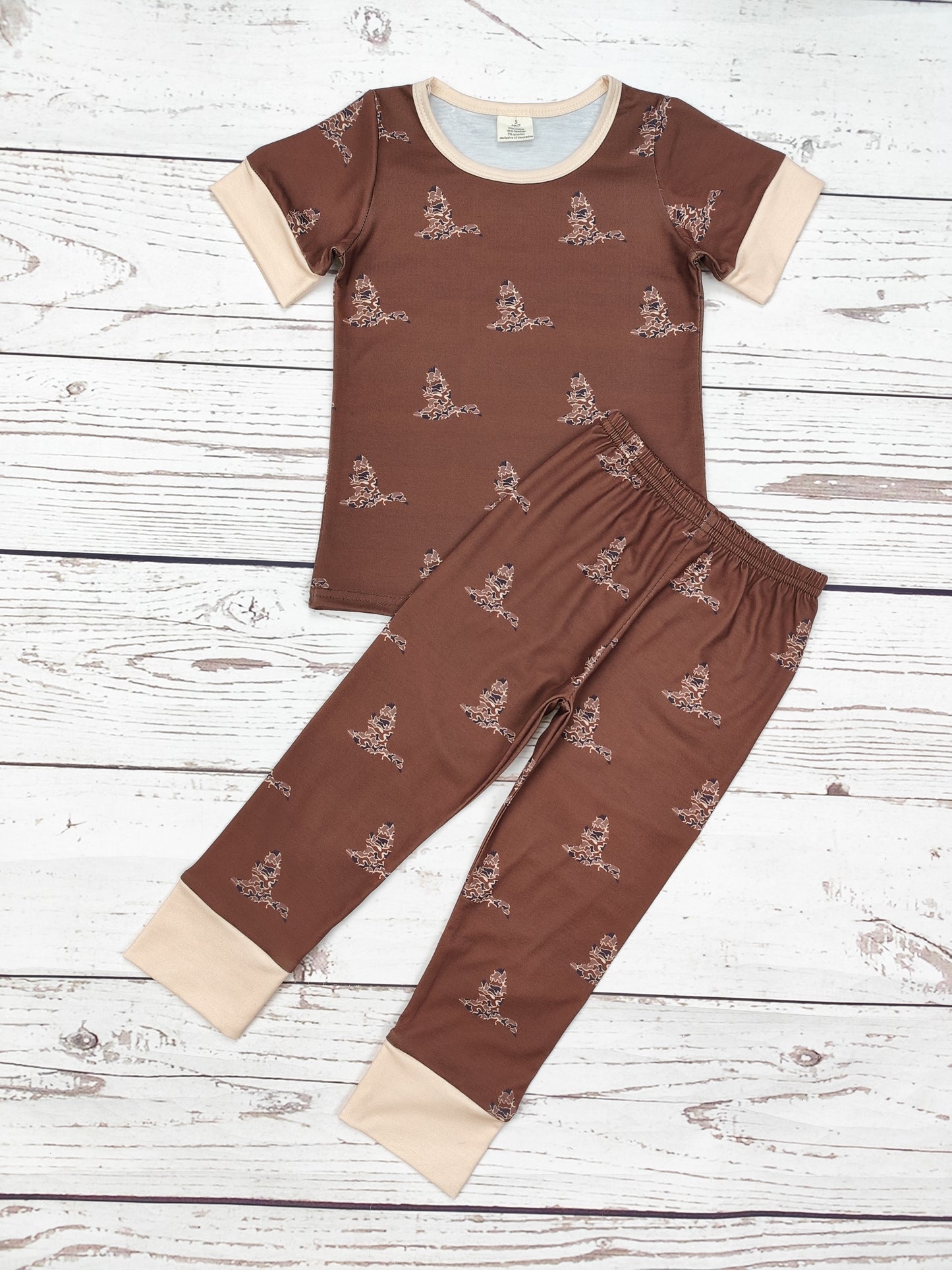 Boys Camouflage Duck Pattern Pajamas Set