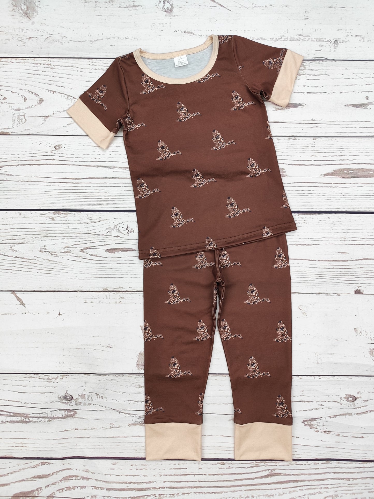 Boys Camouflage Duck Print Sleepwear Set