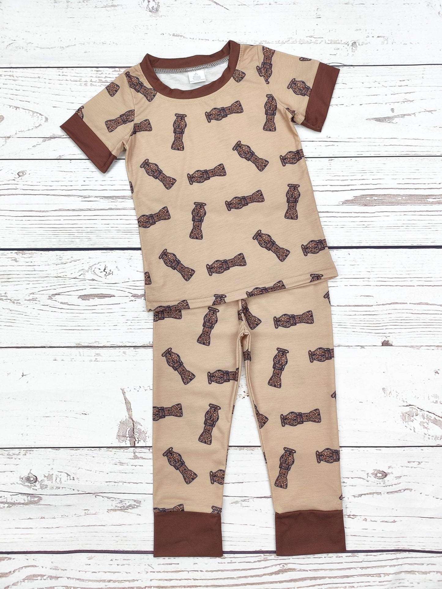 Boys Camouflage Duck Call Print Sleepwear Set