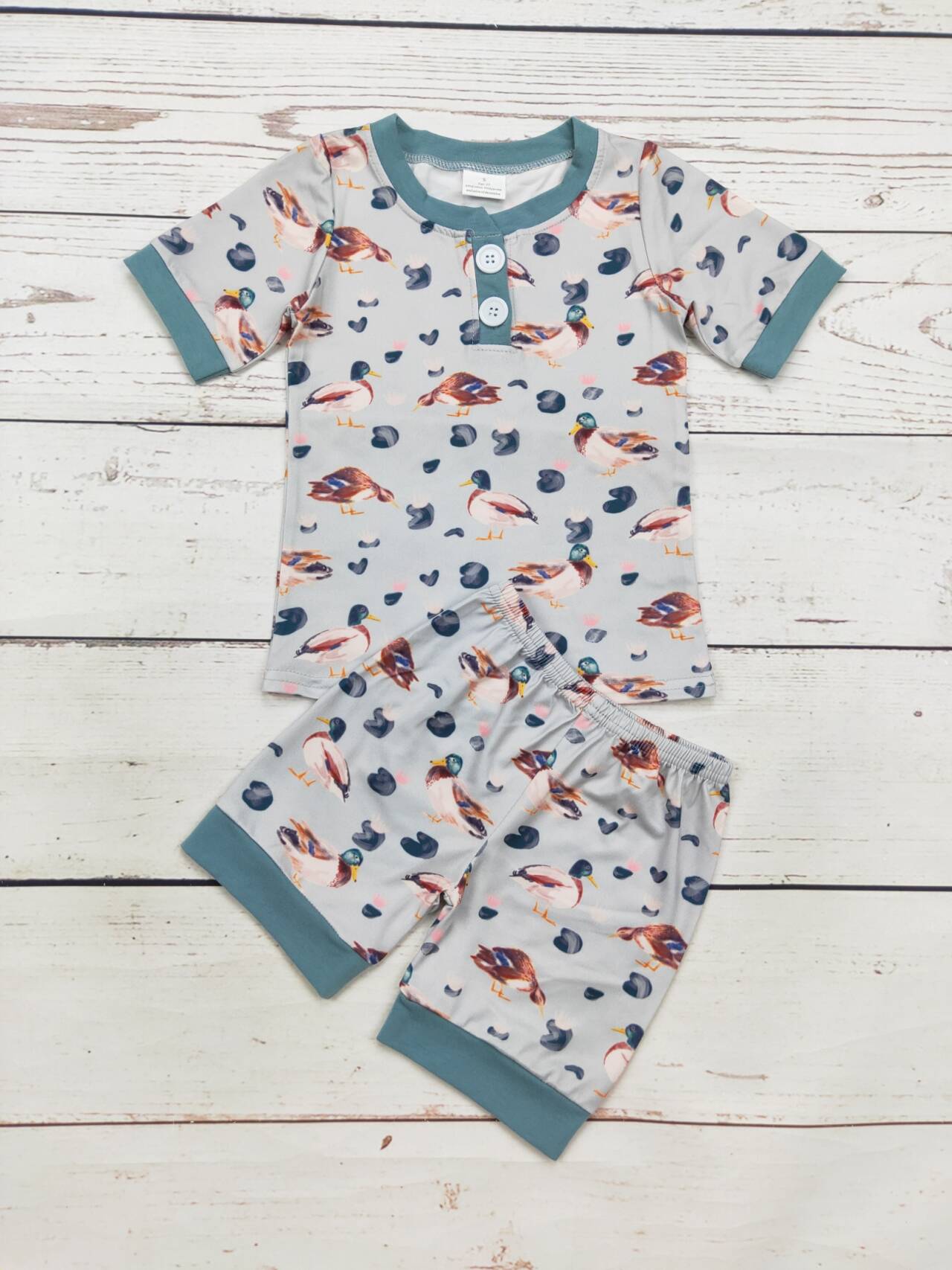 Boys Duck Printed Sleepwear Set