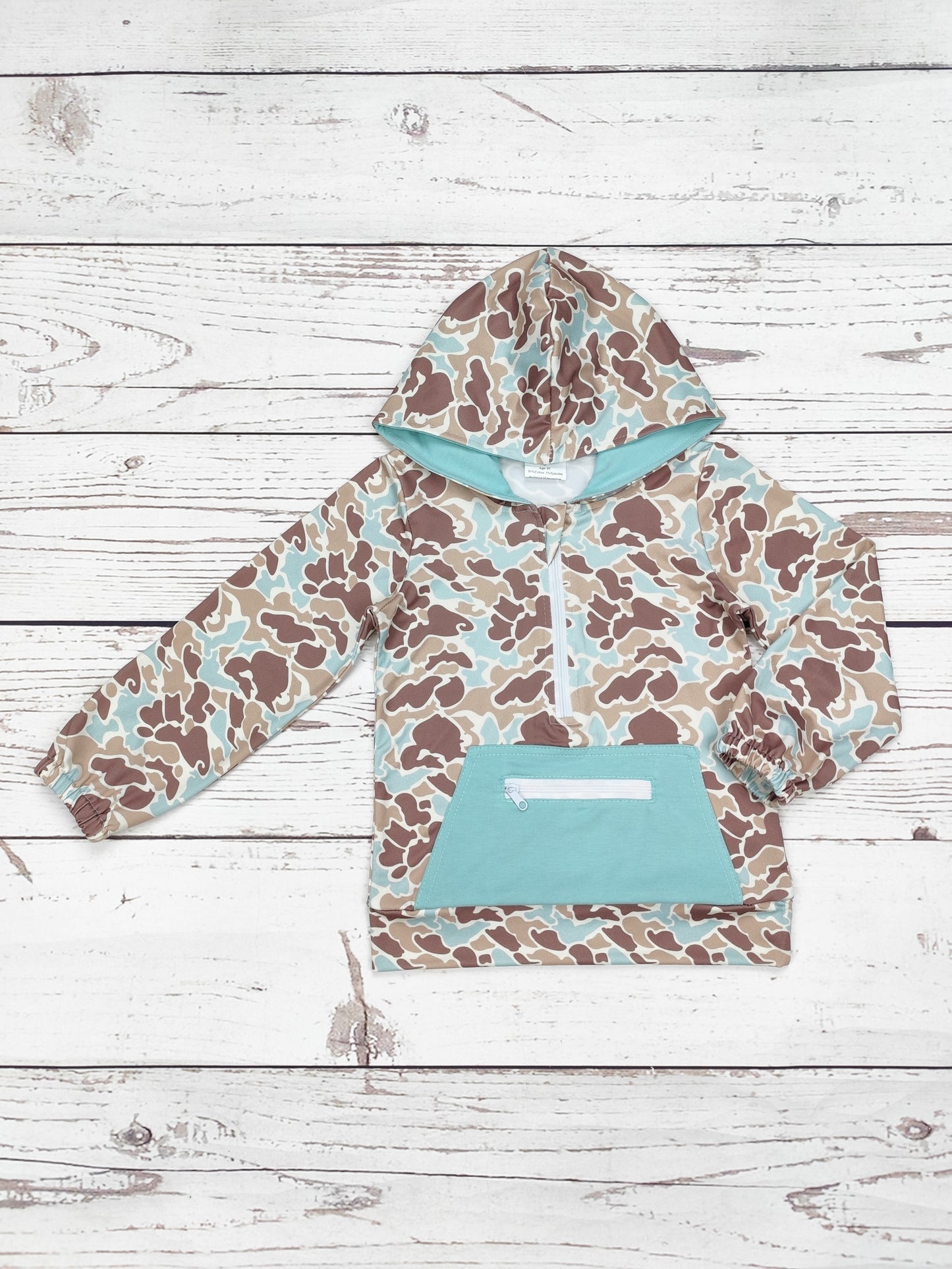 Kids Camouflage Hoodie With Zip