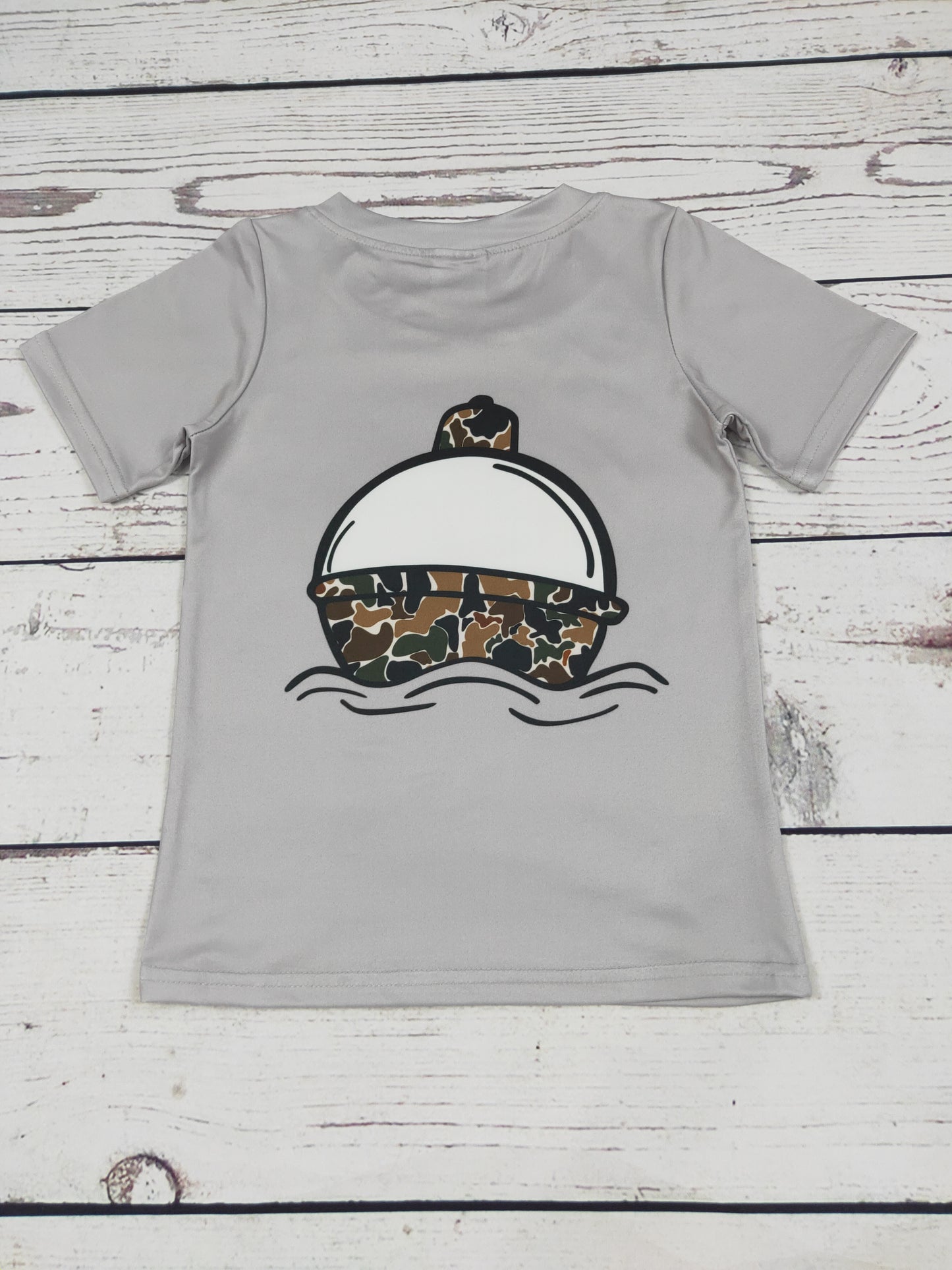 Camouflouge Print Boy Fishing T-Shirt