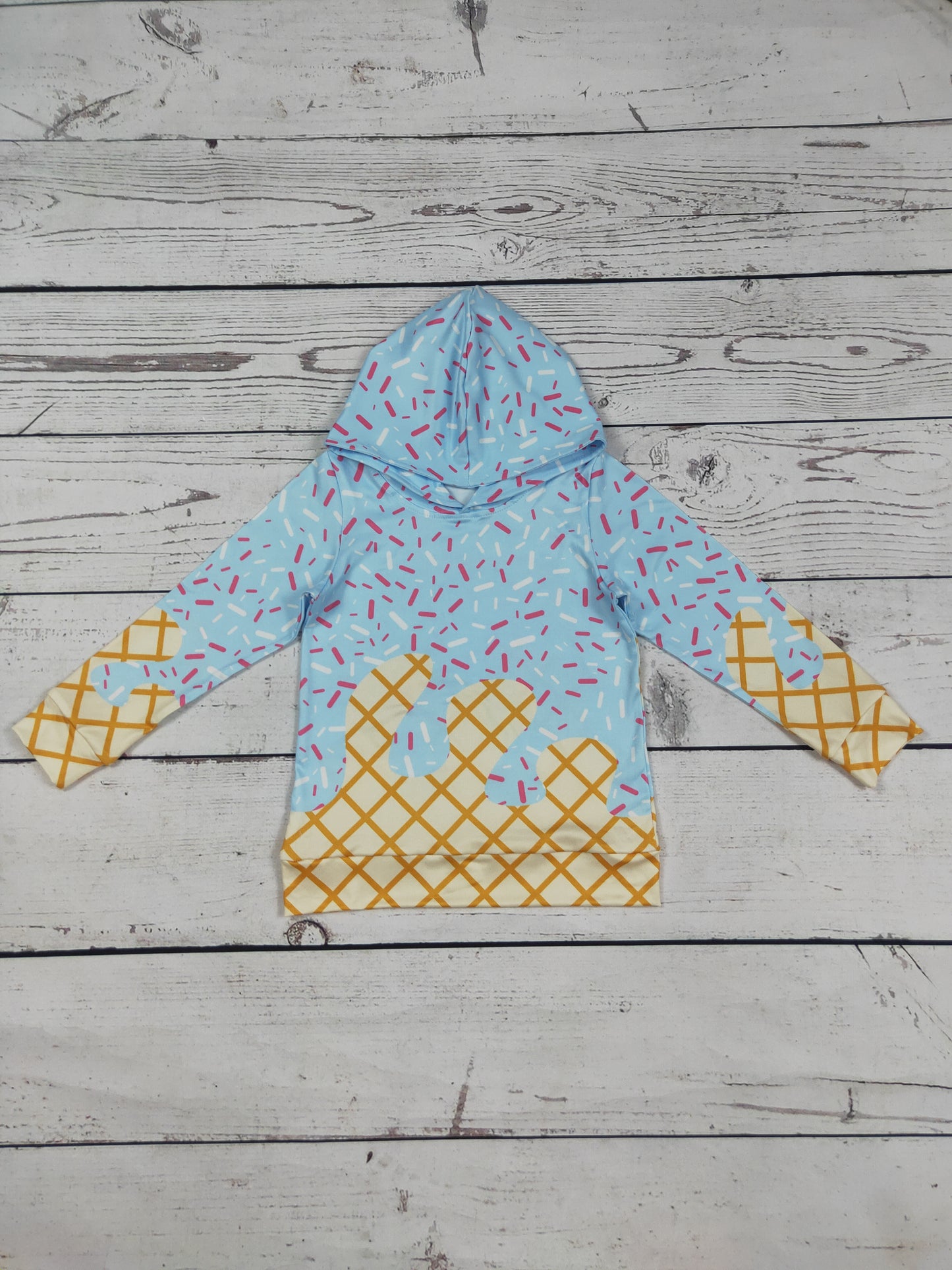 Ice Cream Drip Printed Kids Hoodie