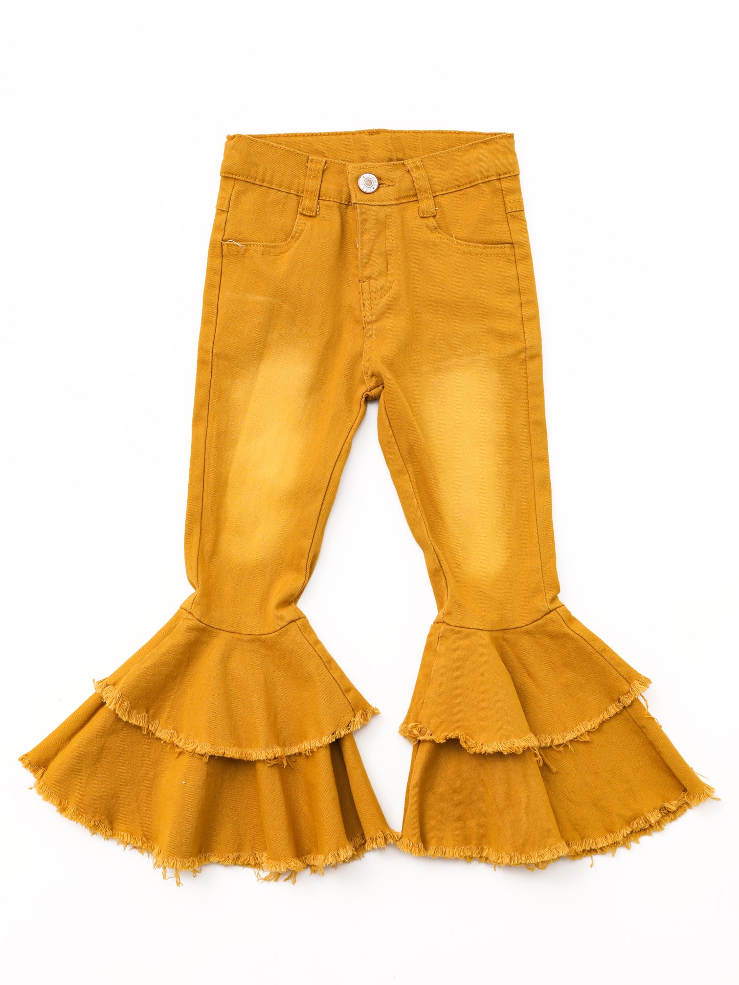 Kids Mustard Double Layer Jeans