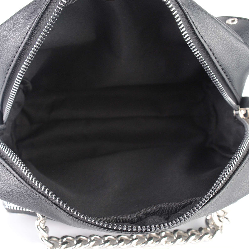 Black Crossbody Bag with Chain