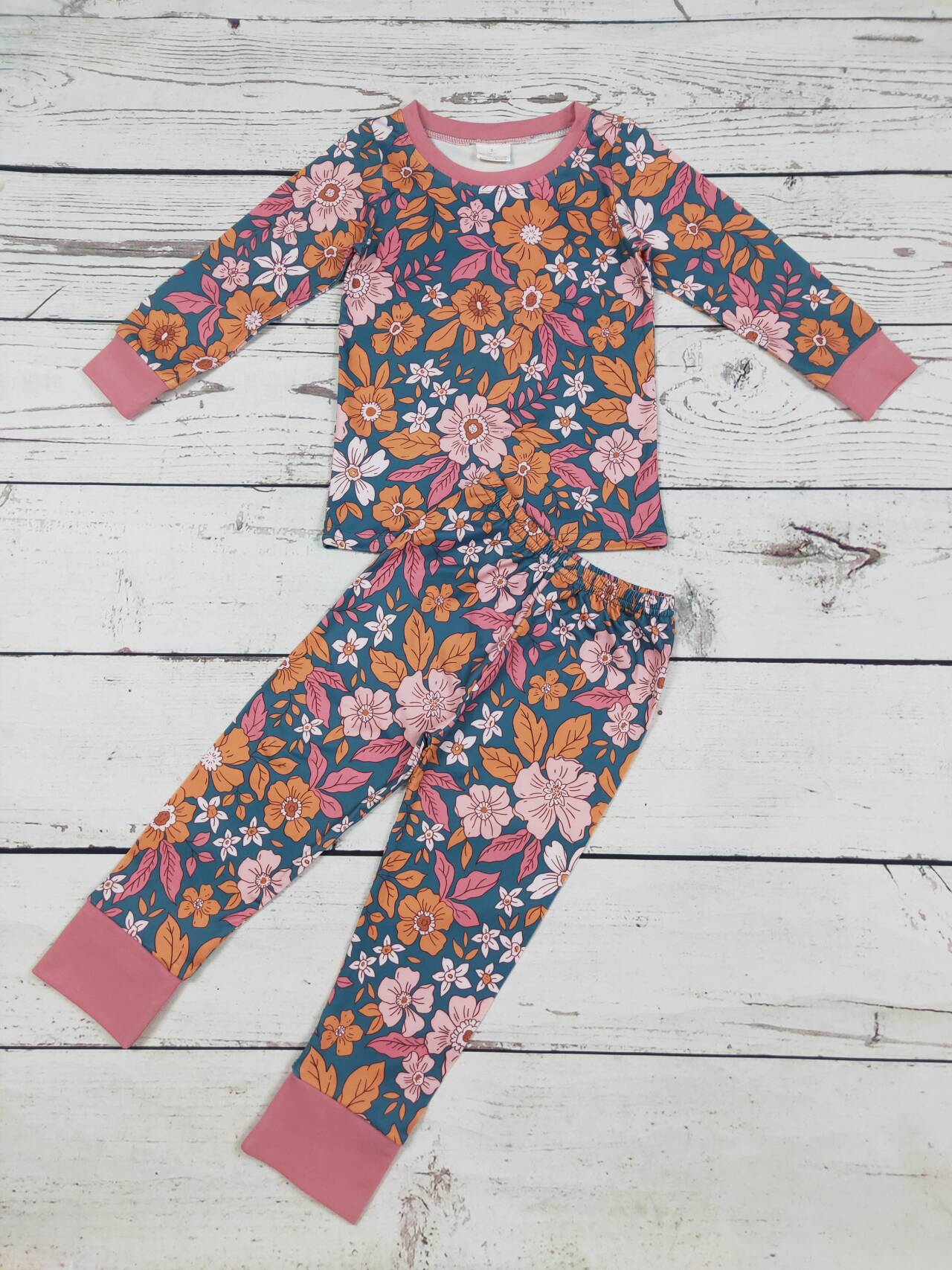 Baby Girls Flower Printed Pajamas set